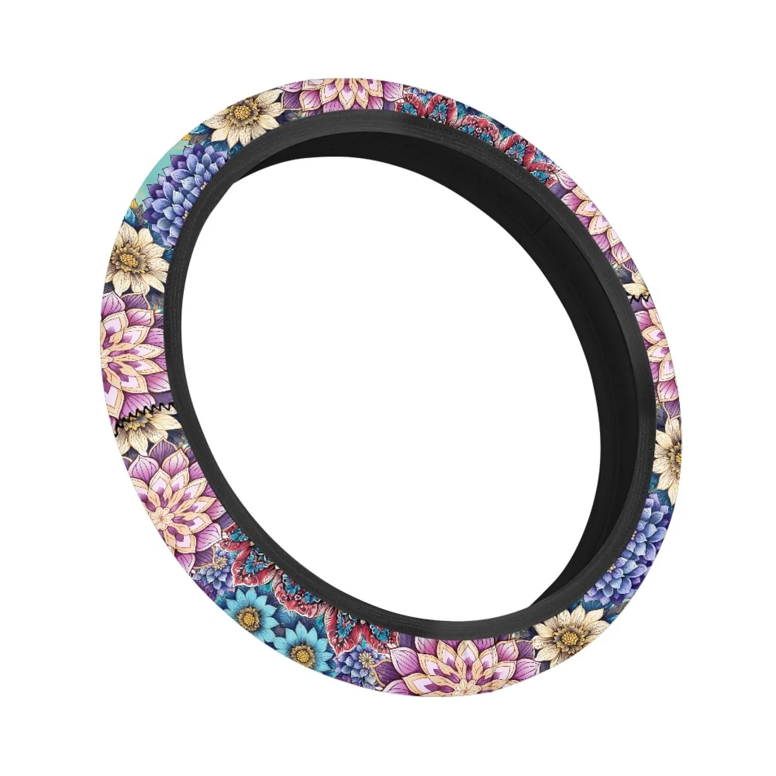 INSTANTARTS Mandala Flower Golf Cart Steering Wheel Cover image 2
