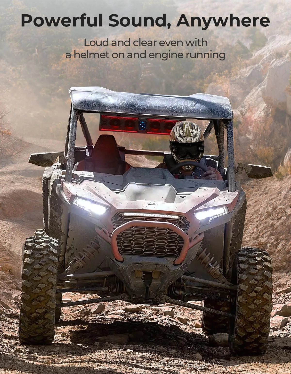 KEMIMOTO 6-Speaker UTV and Golf Cart Sound Bar image 2