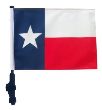 SSP Flags Texas Golf Cart Flag with EZ On & Off Bracket & Pole