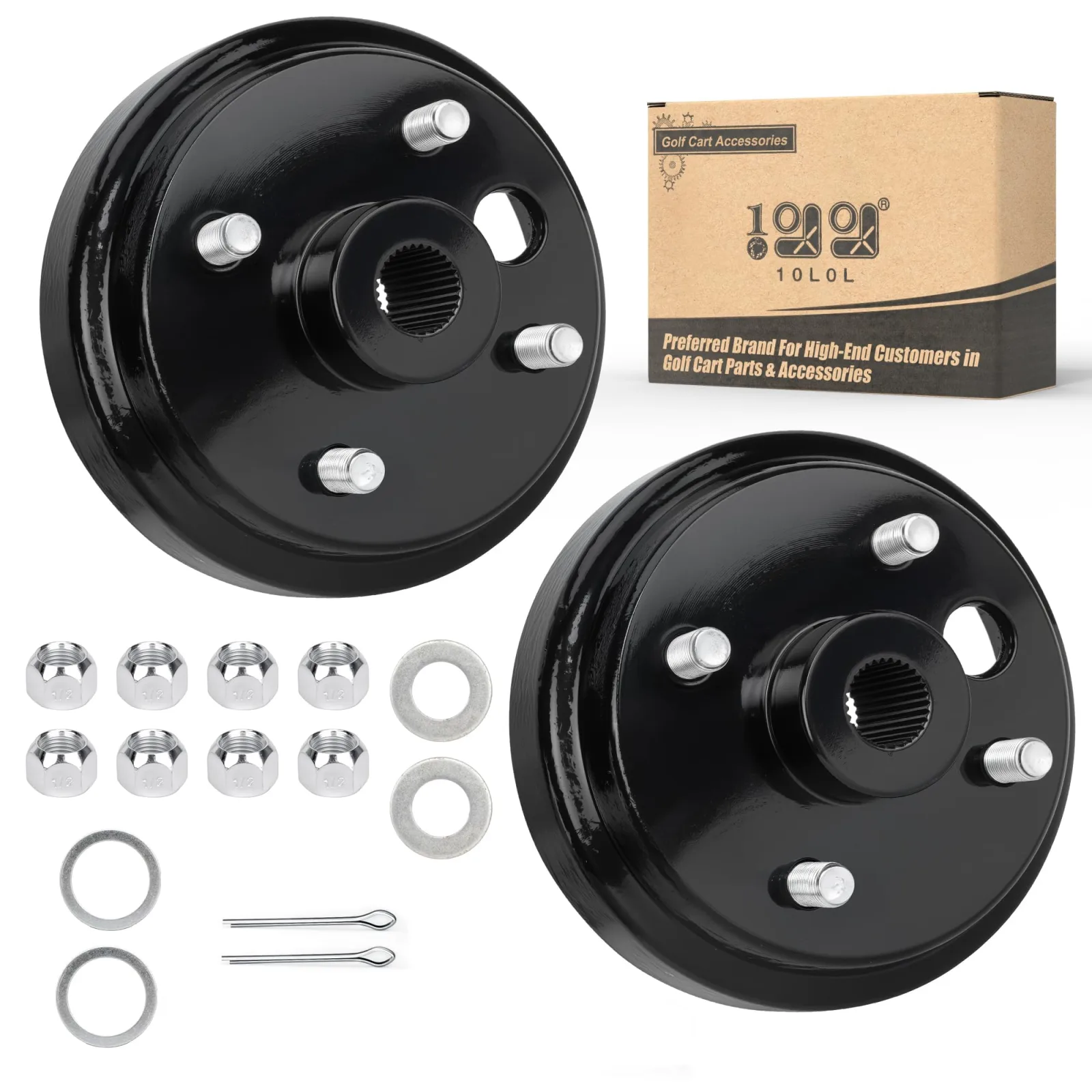 10L0L Brake Drum Hub Assembly for E-Z-GO — 21807-G1 / 41843-94