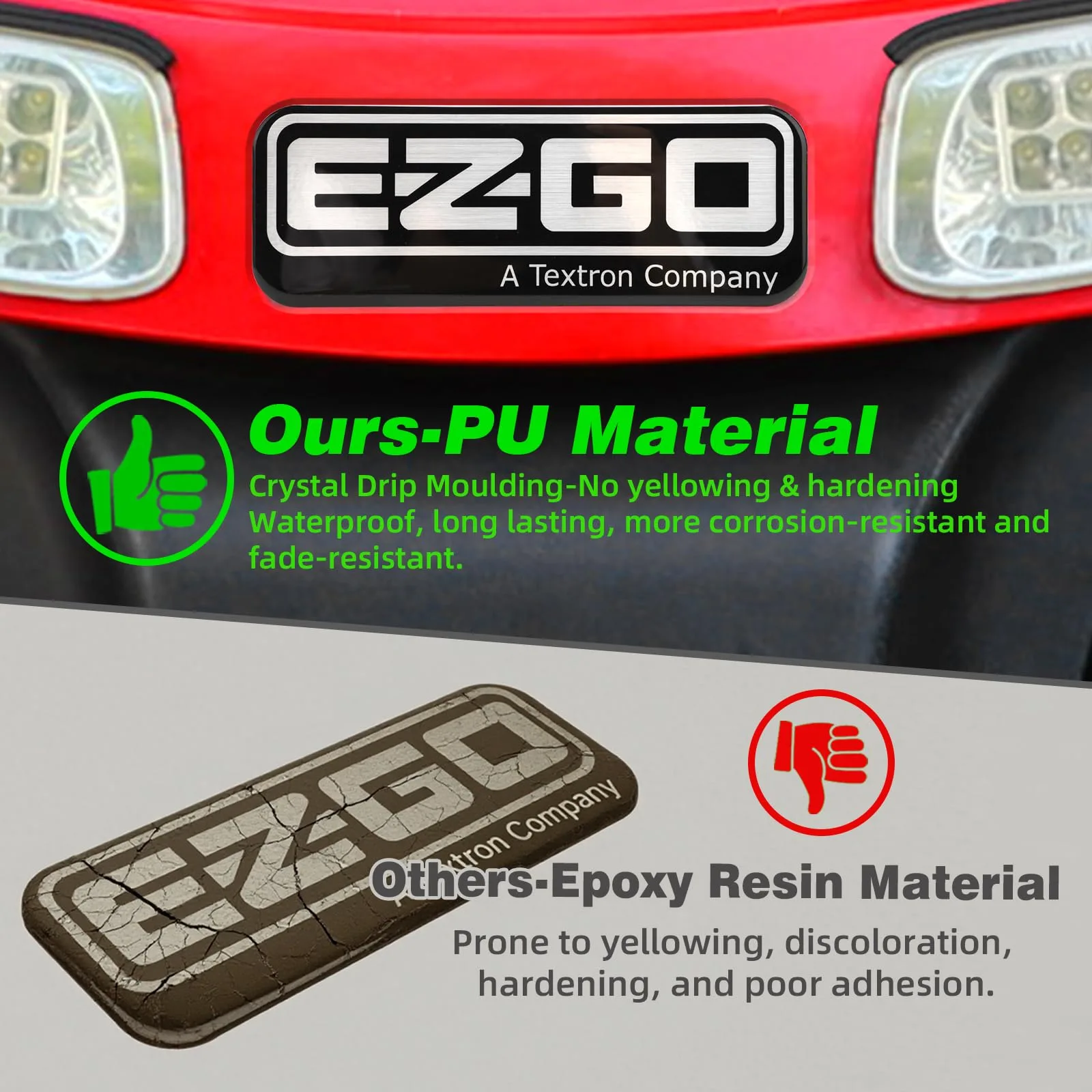 Roykaw Front Emblem for E-Z-GO RXV Golf Cart 606405 image 2