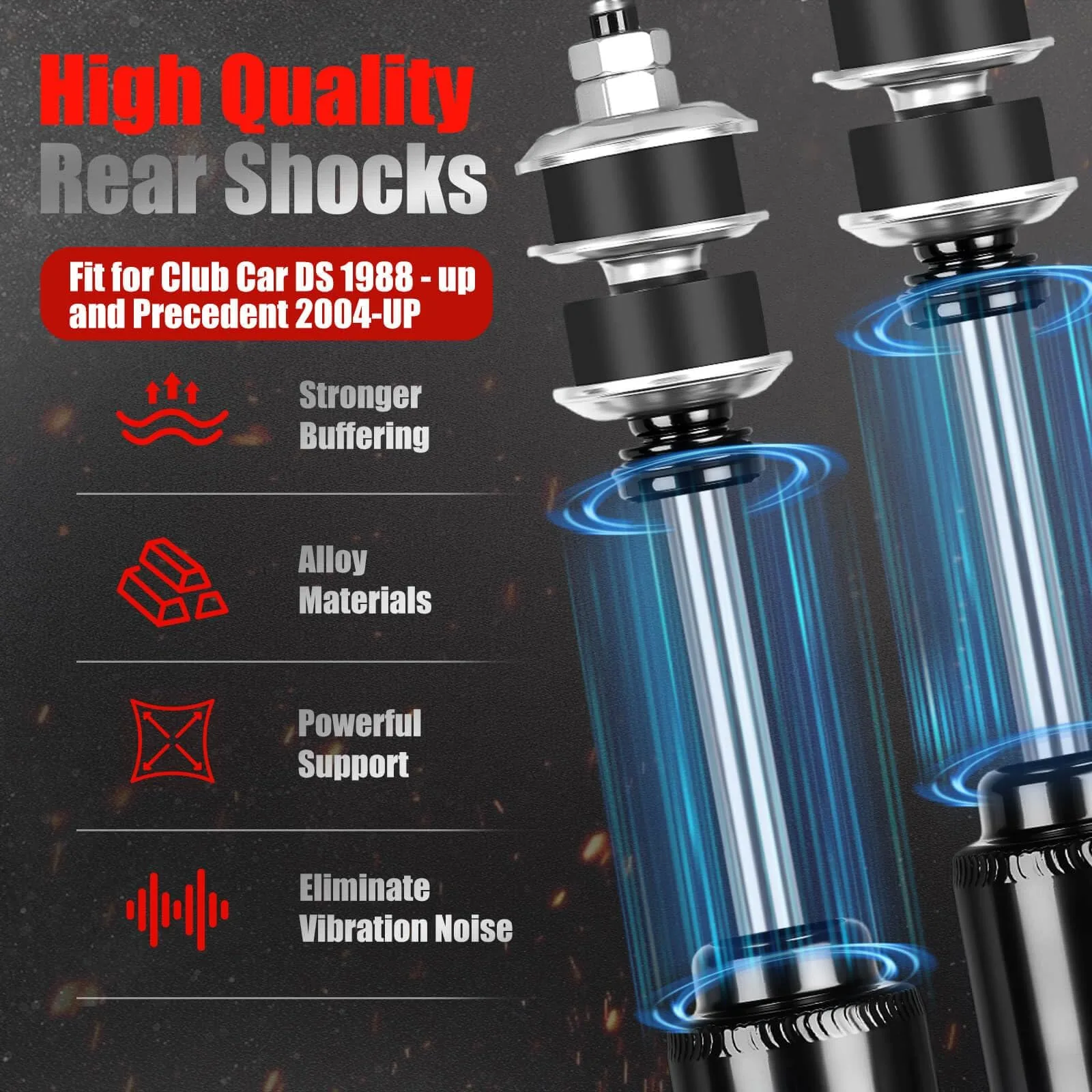 LEAPGOMAX Rear Shocks for Club Car DS, Precedent & Tempo image 3