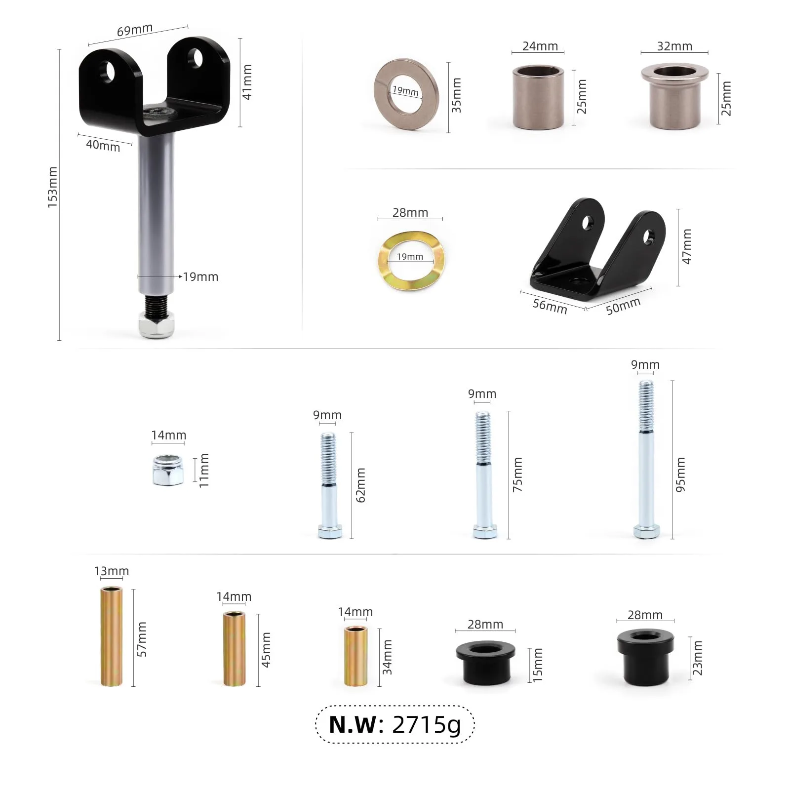OETIBUFA Golf Cart Front and Rear Repair Bushing Kit image 3