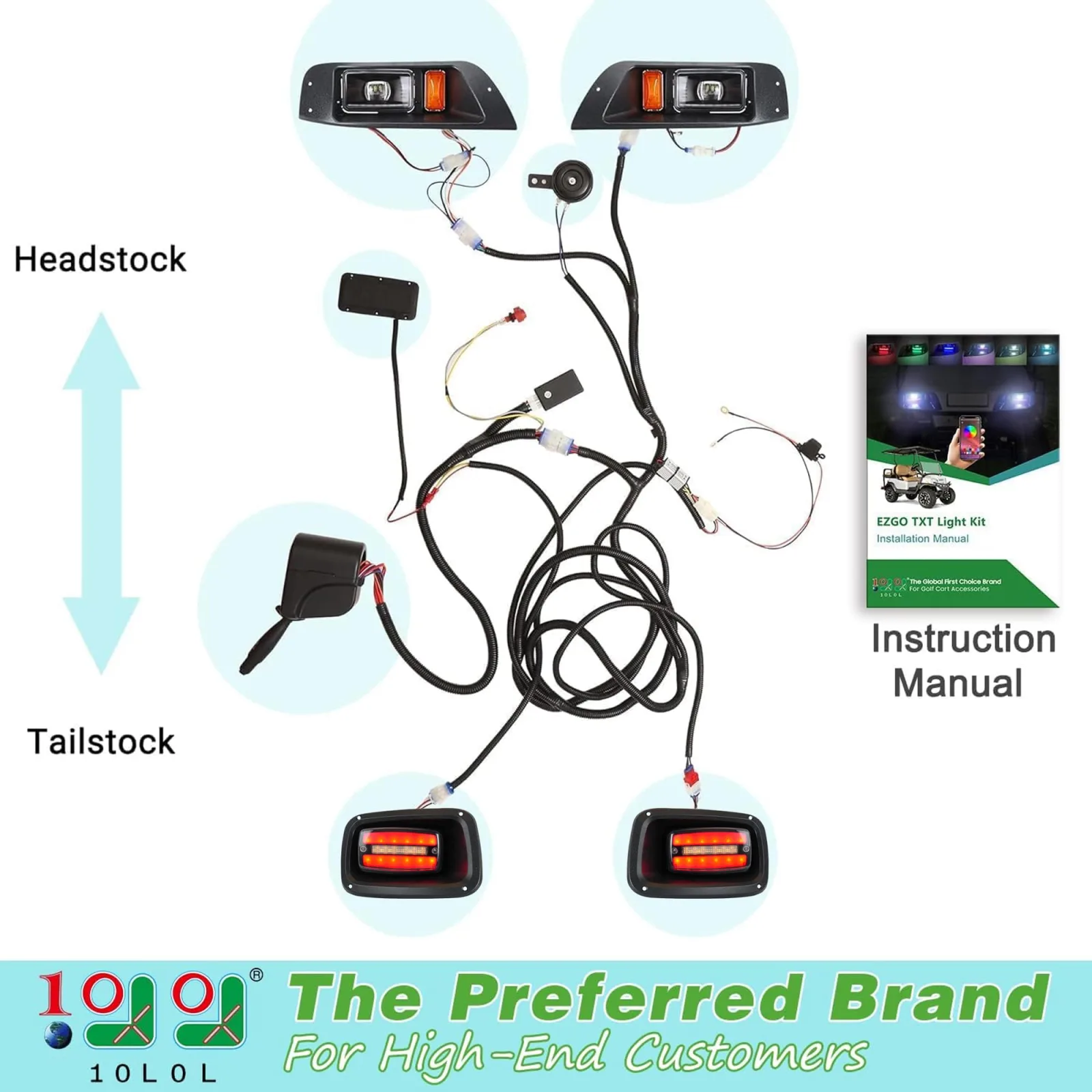 10L0L Light Kit for E-Z-GO TXT 1995-2013 image 2