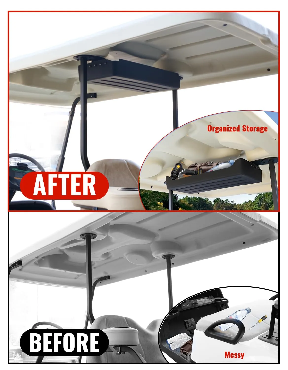 LUXEMOTO Overhead Storage Tray for Club Car Tempo 2017-2026 image 3