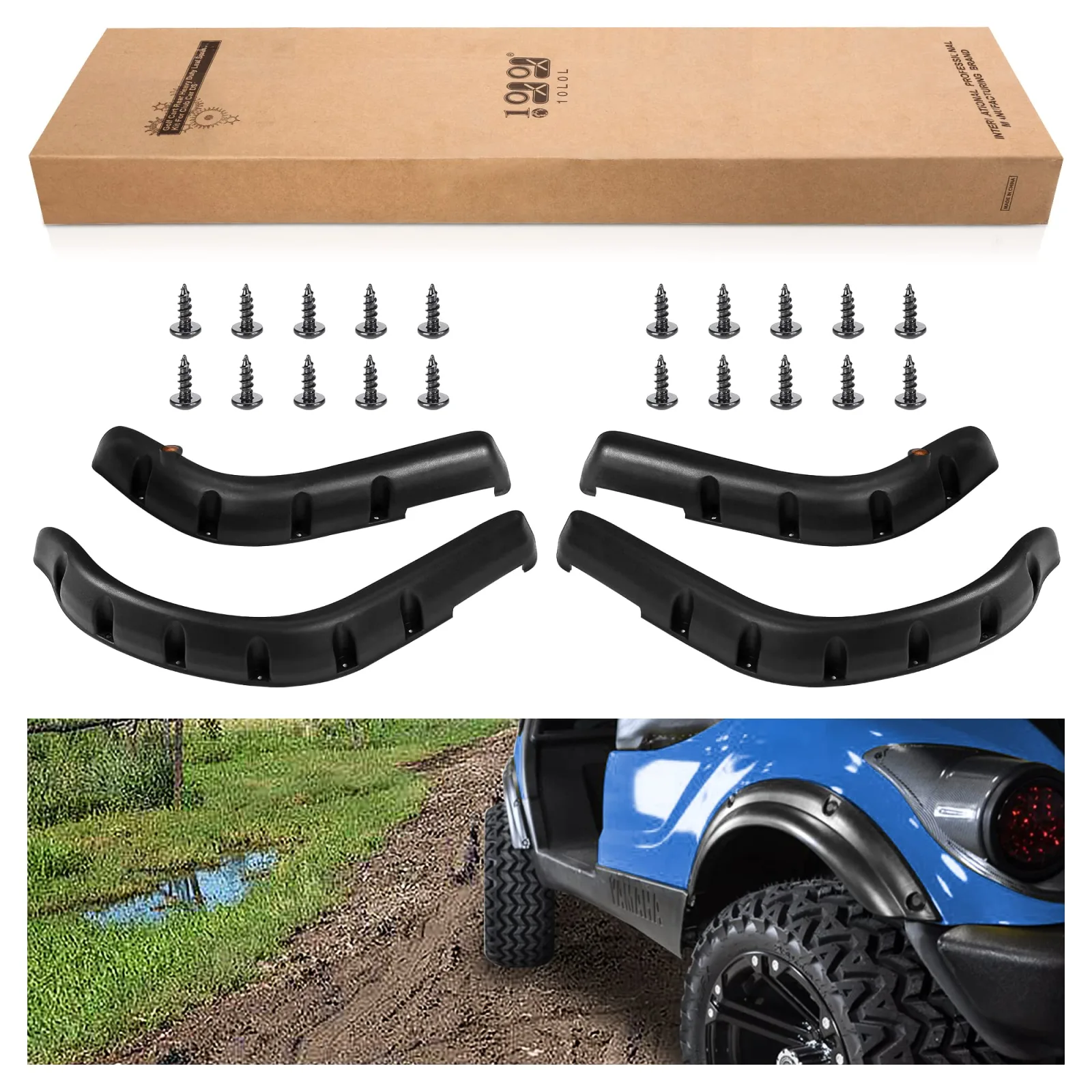 E-Z-GO RXV Fender Flares 2008-2015, 4-Piece Set