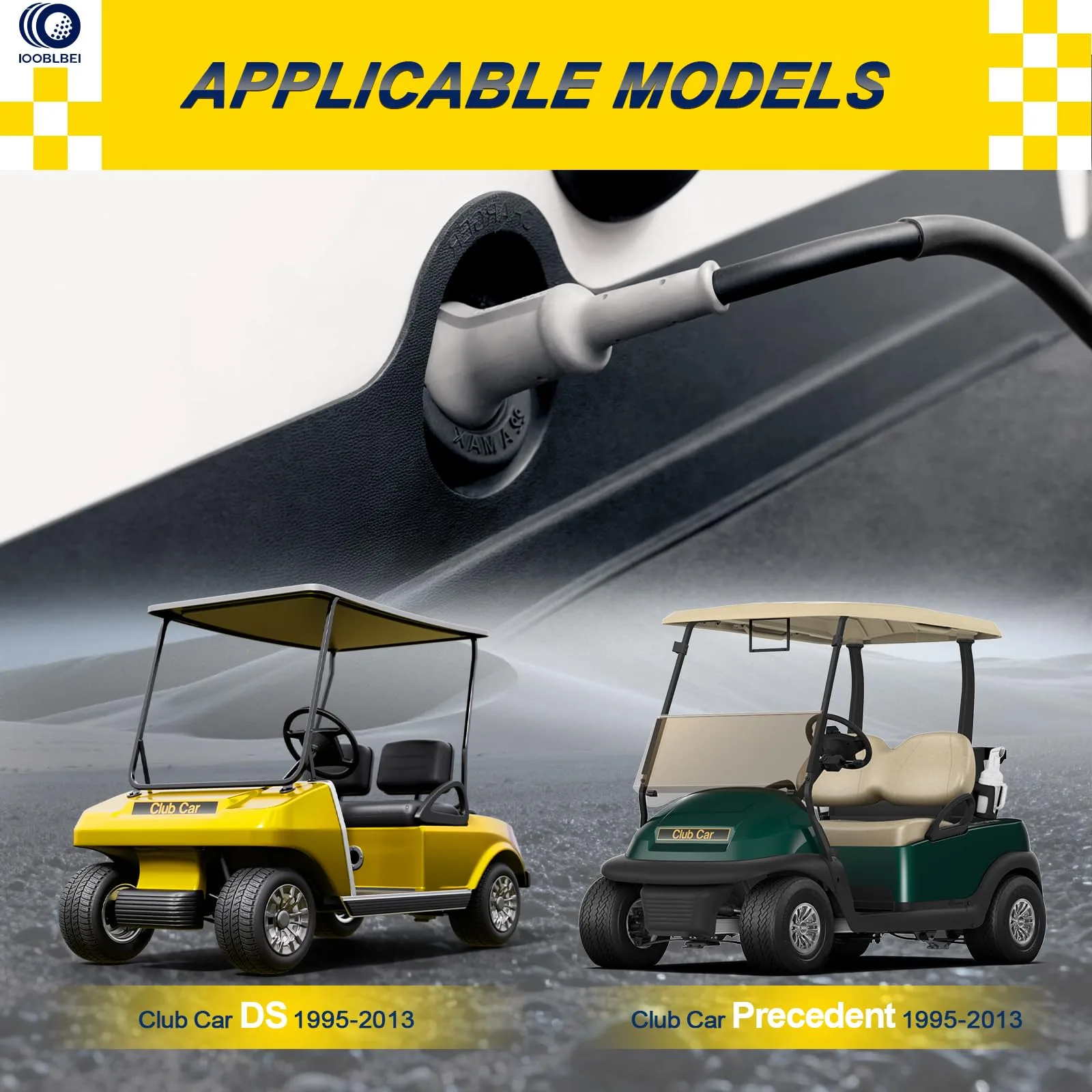 IOOBLBEI 48V Charger Cord for Club Car DS & Precedent image 2