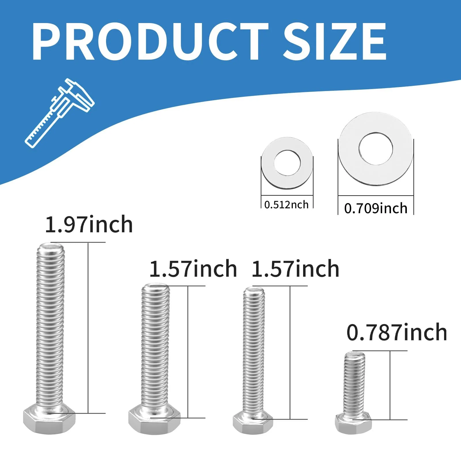 HEOHOU E-Z-GO RXV Front Seat Bolt Kit image 3