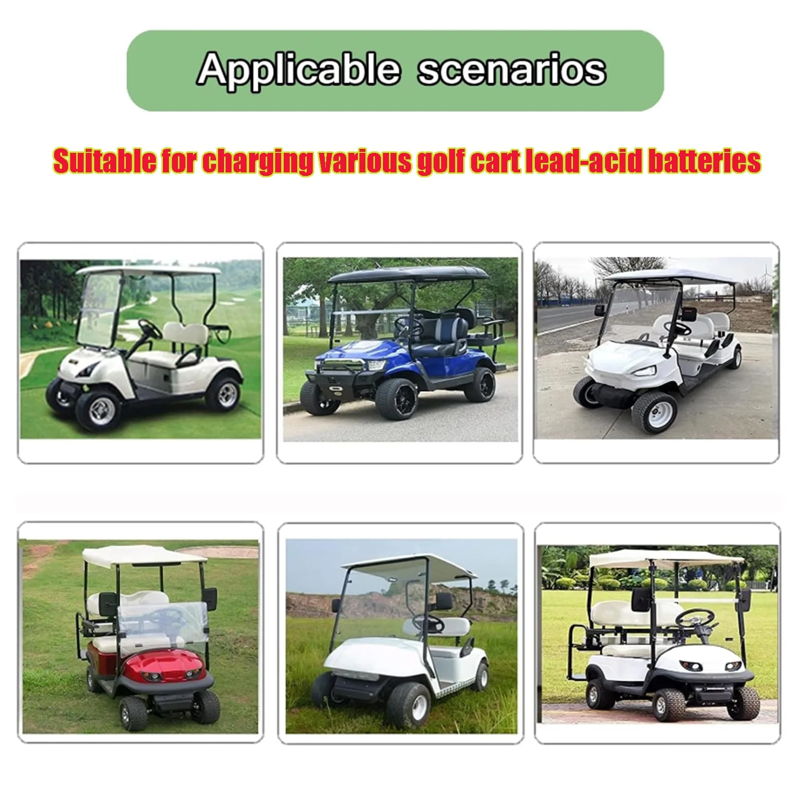 48V 15A Golf Cart Battery Charger with Digital Display image 3