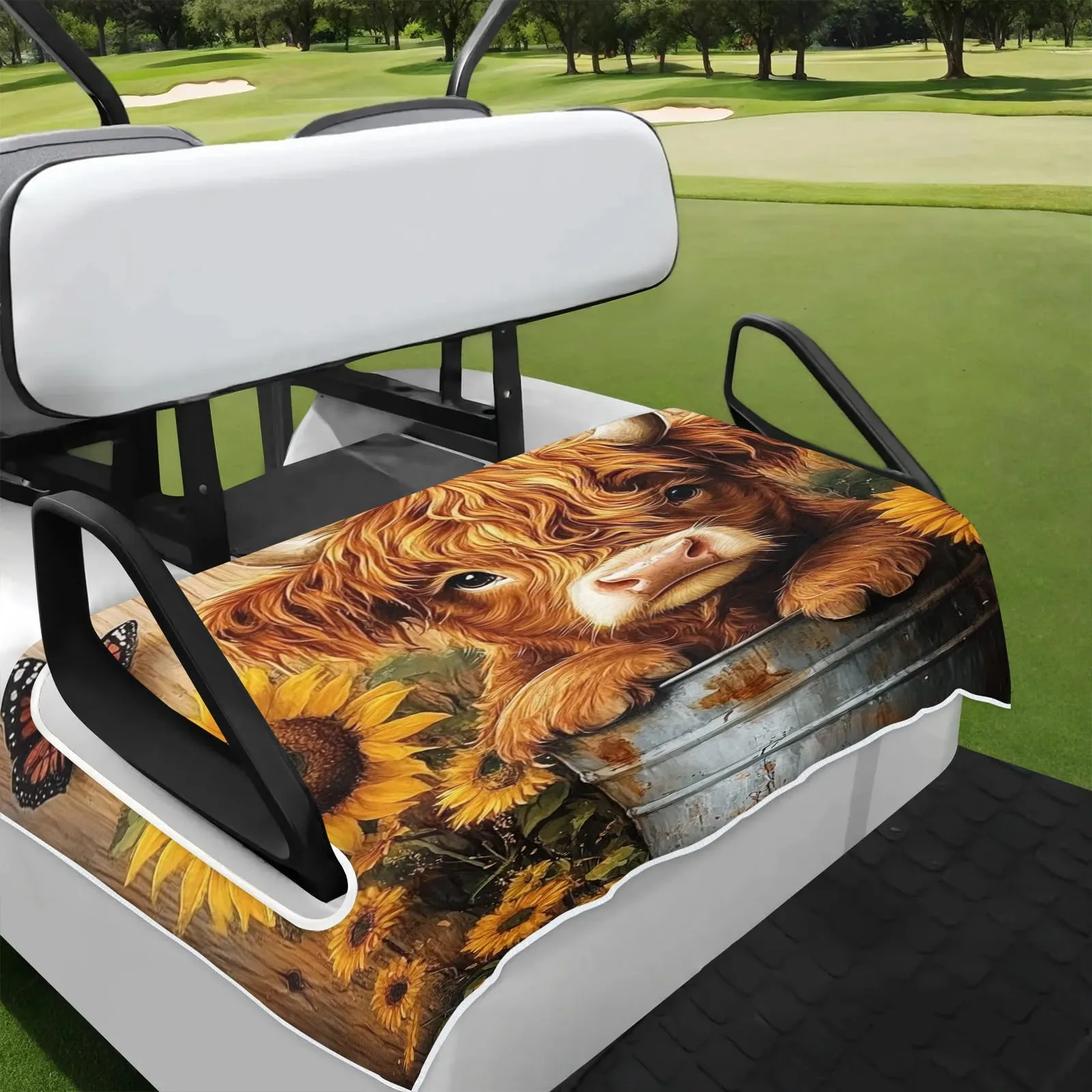 Tiveruda Golf Cart Seat Cover for Double Seats, 51 x 31 in