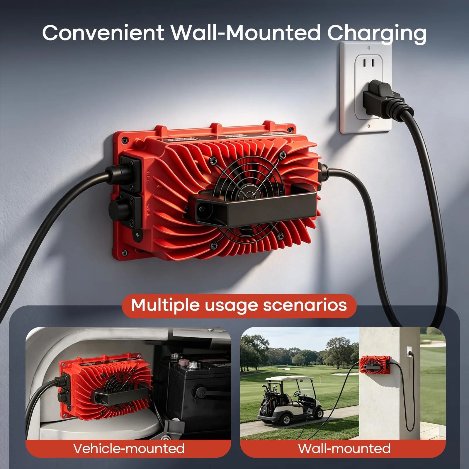 EPOWREY 36V 25A Charger for E-Z-GO TXT Golf Carts image 3