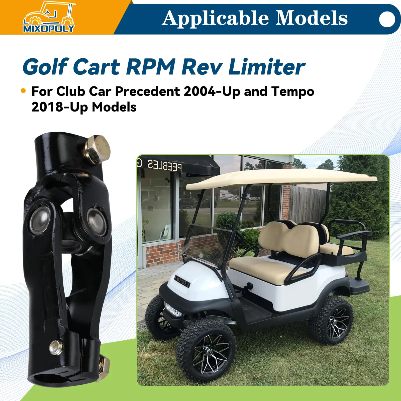 Mixopoly Steering Lower Yoke for Club Car Precedent & Tempo image 2