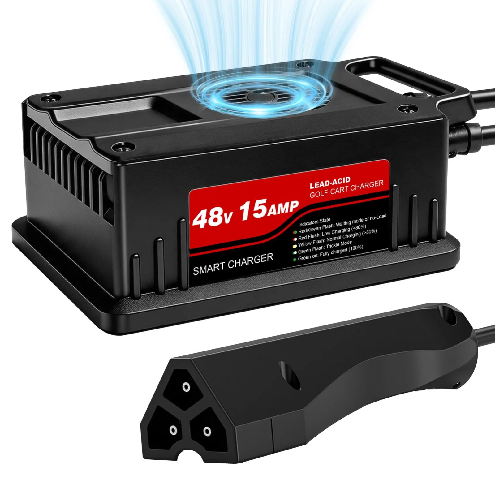 JCGSWVJ 48V 15A Charger for E-Z-GO RXV and TXT