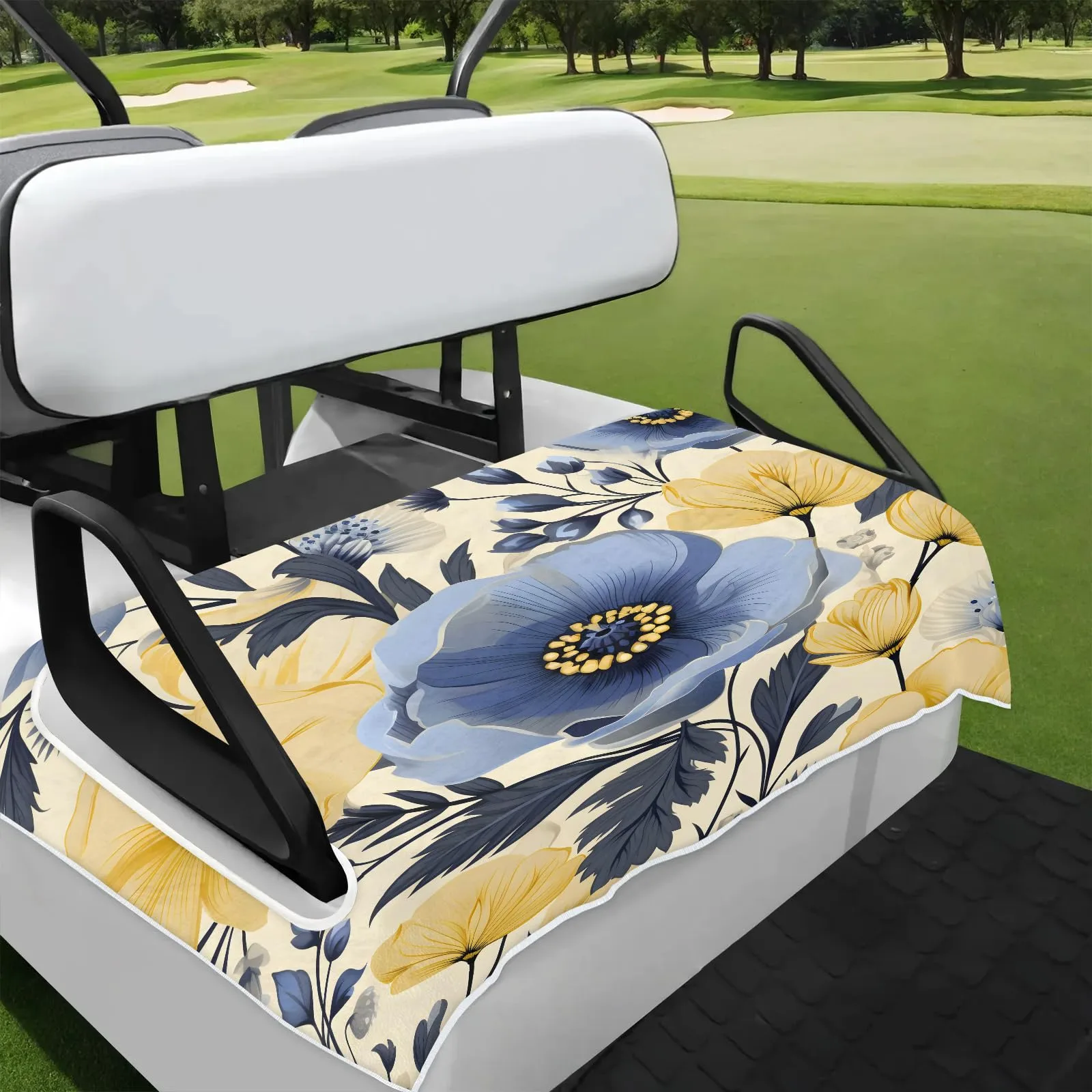 Tiveruda Floral Golf Cart Seat Cover 51 x 31 Inch
