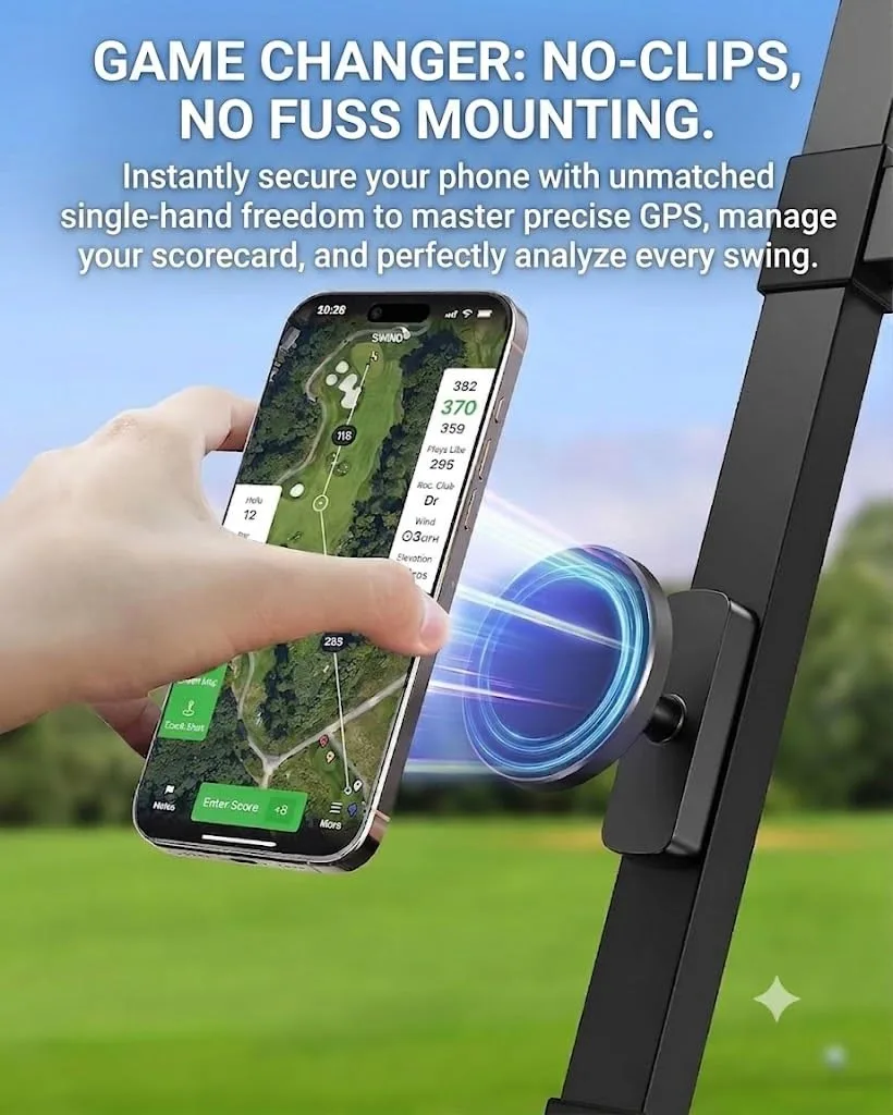 Magnetic Golf Cart Phone Holder, MagSafe Compatible image 2