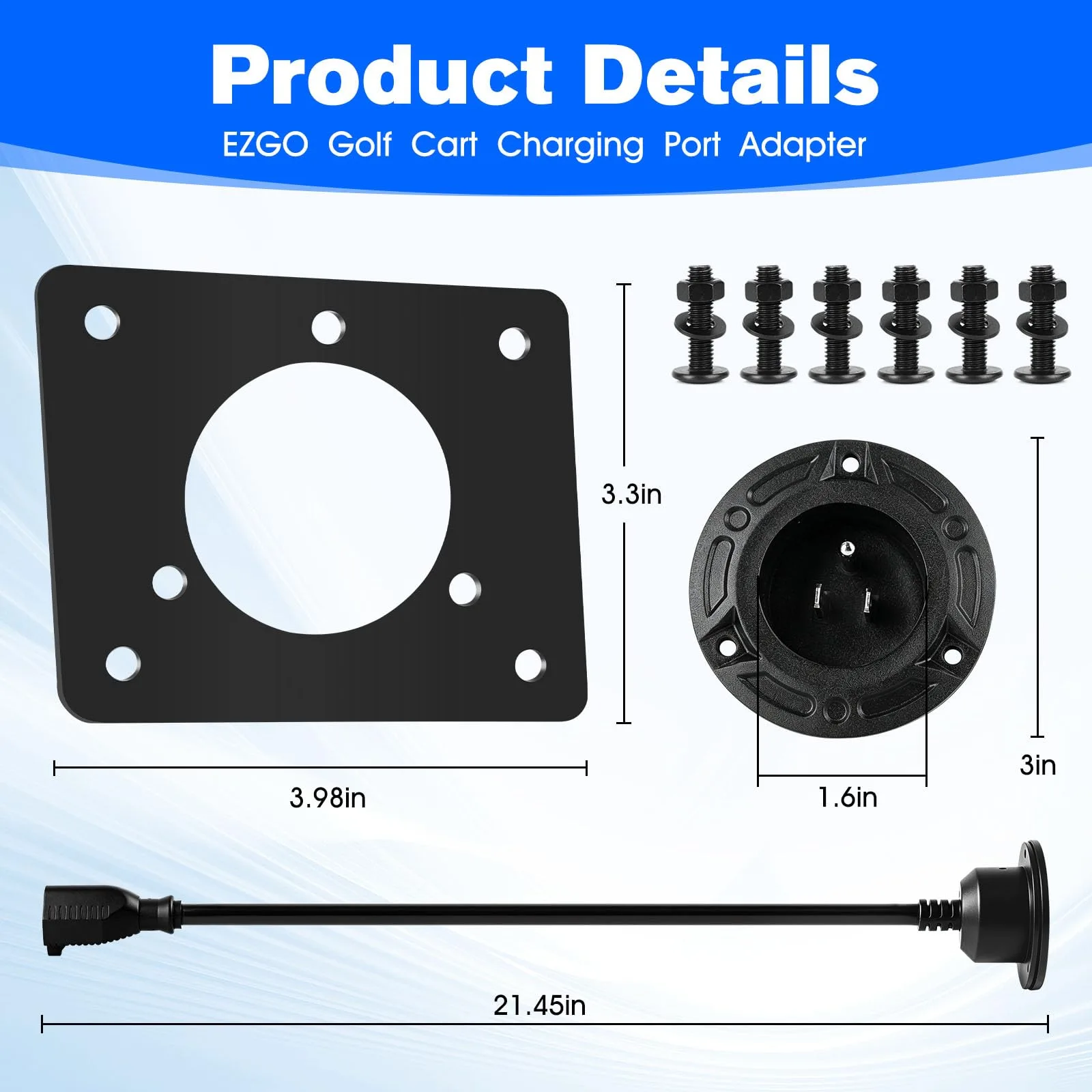GYQ Charger Port Adapter Cover Plate with 120V Plug image 2