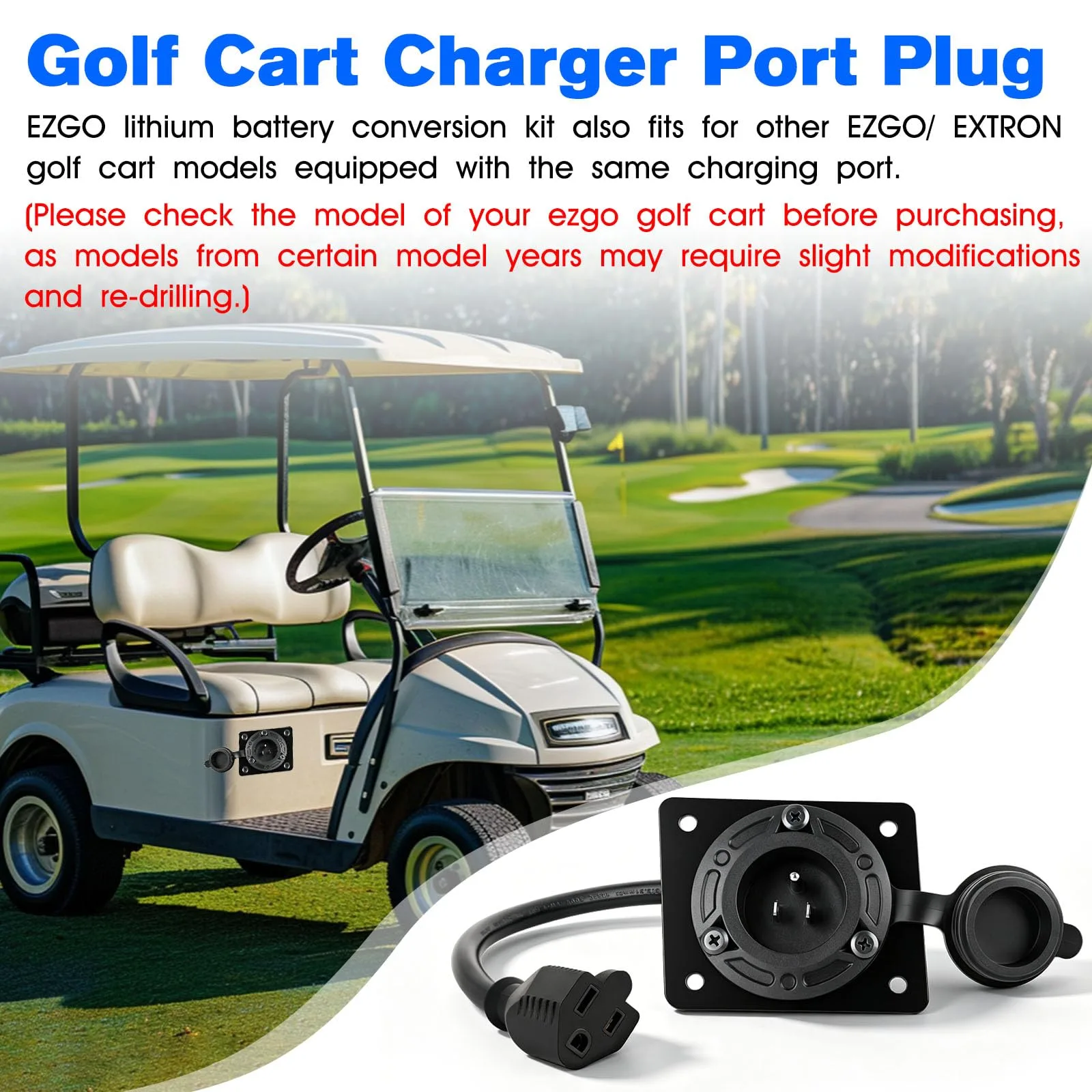 GYQ Charger Port Adapter Cover Plate with 120V Plug image 3