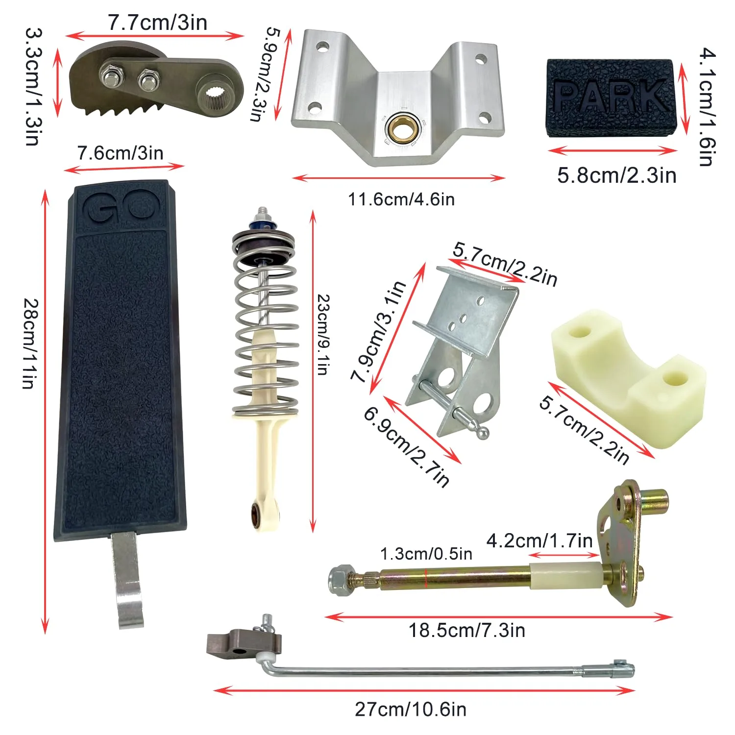 Phoddar Club Car DS Accelerator and Brake Pedal Repair Kit image 4