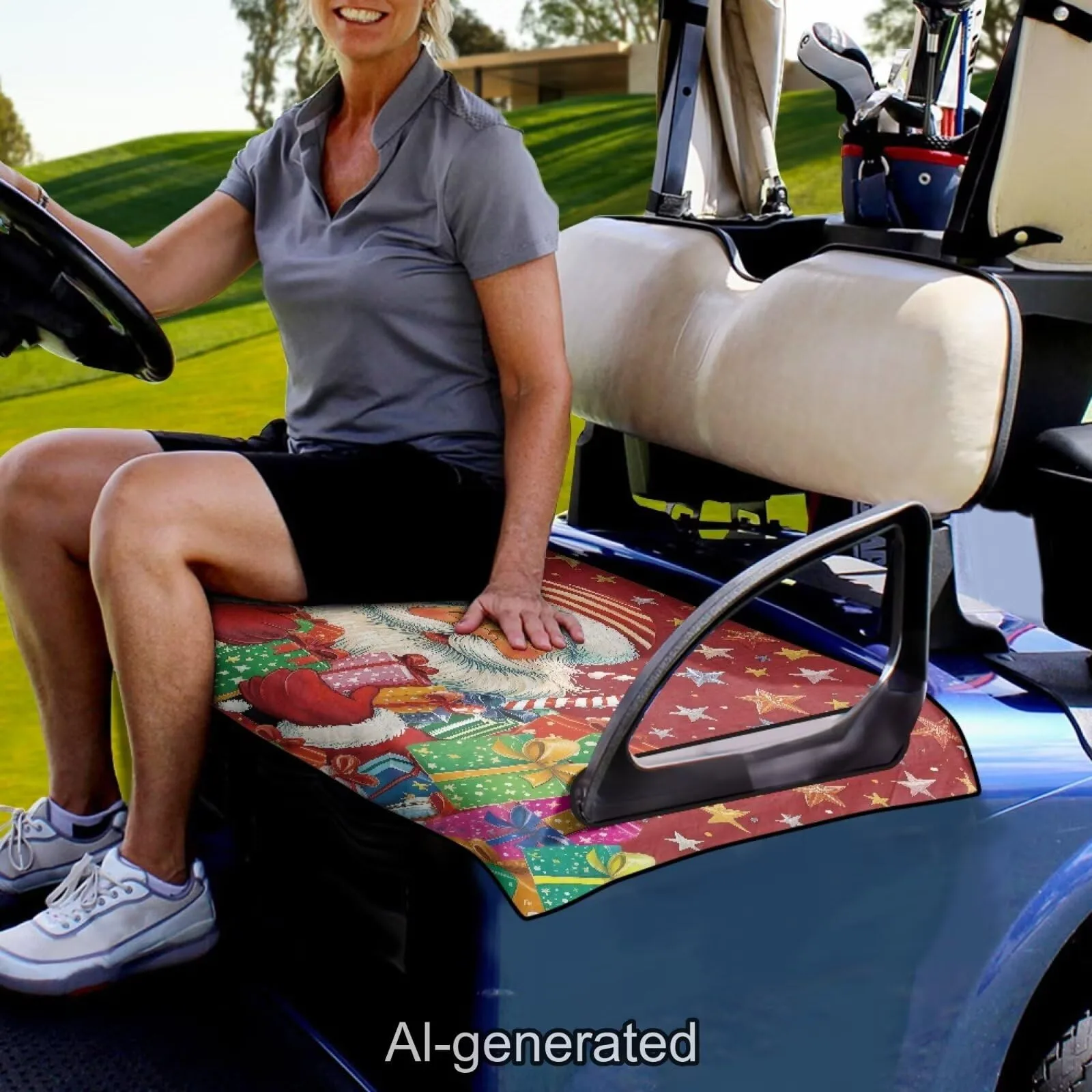 Rarucativ Golf Cart Seat Cover for Two-Person Carts image 2