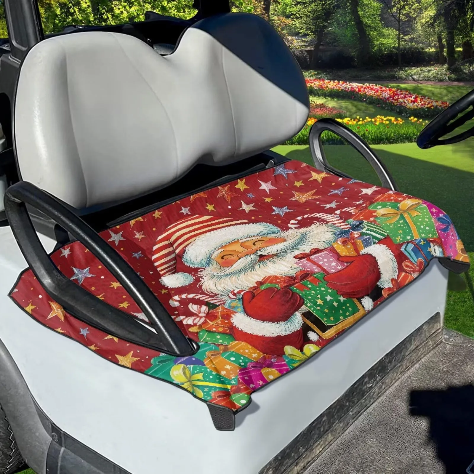 Rarucativ Golf Cart Seat Cover for Two-Person Carts