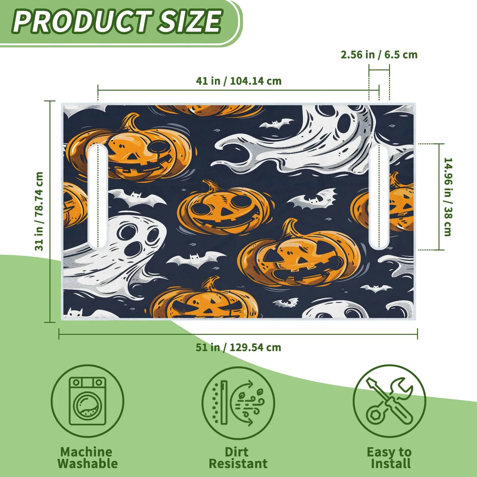 Tiveruda Halloween Ghost Sky Golf Cart Seat Cover image 2