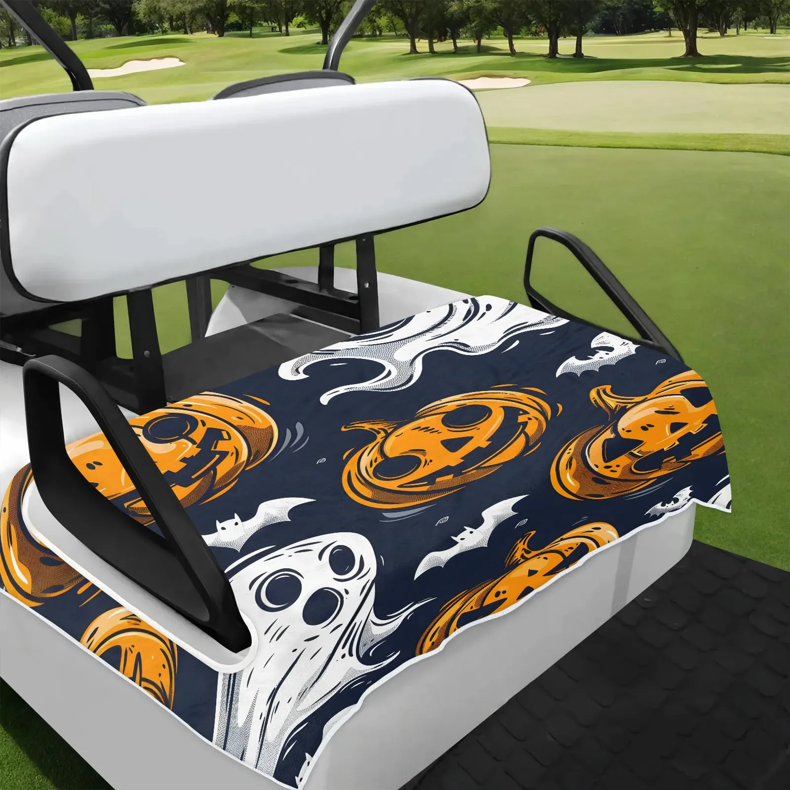 Tiveruda Halloween Ghost Sky Golf Cart Seat Cover