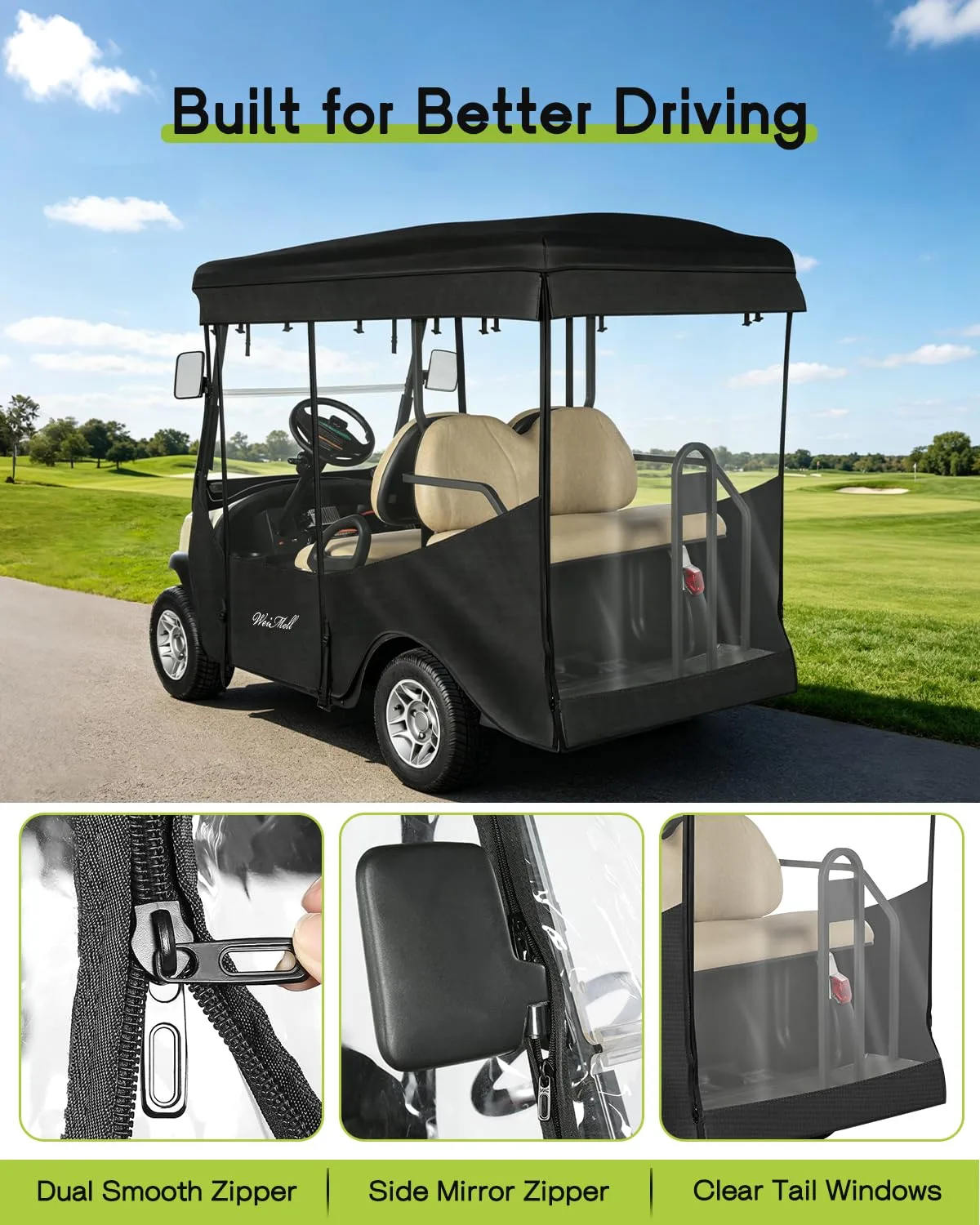 WEIMELL Club Car Tempo & Onward 4-Passenger Enclosure image 4
