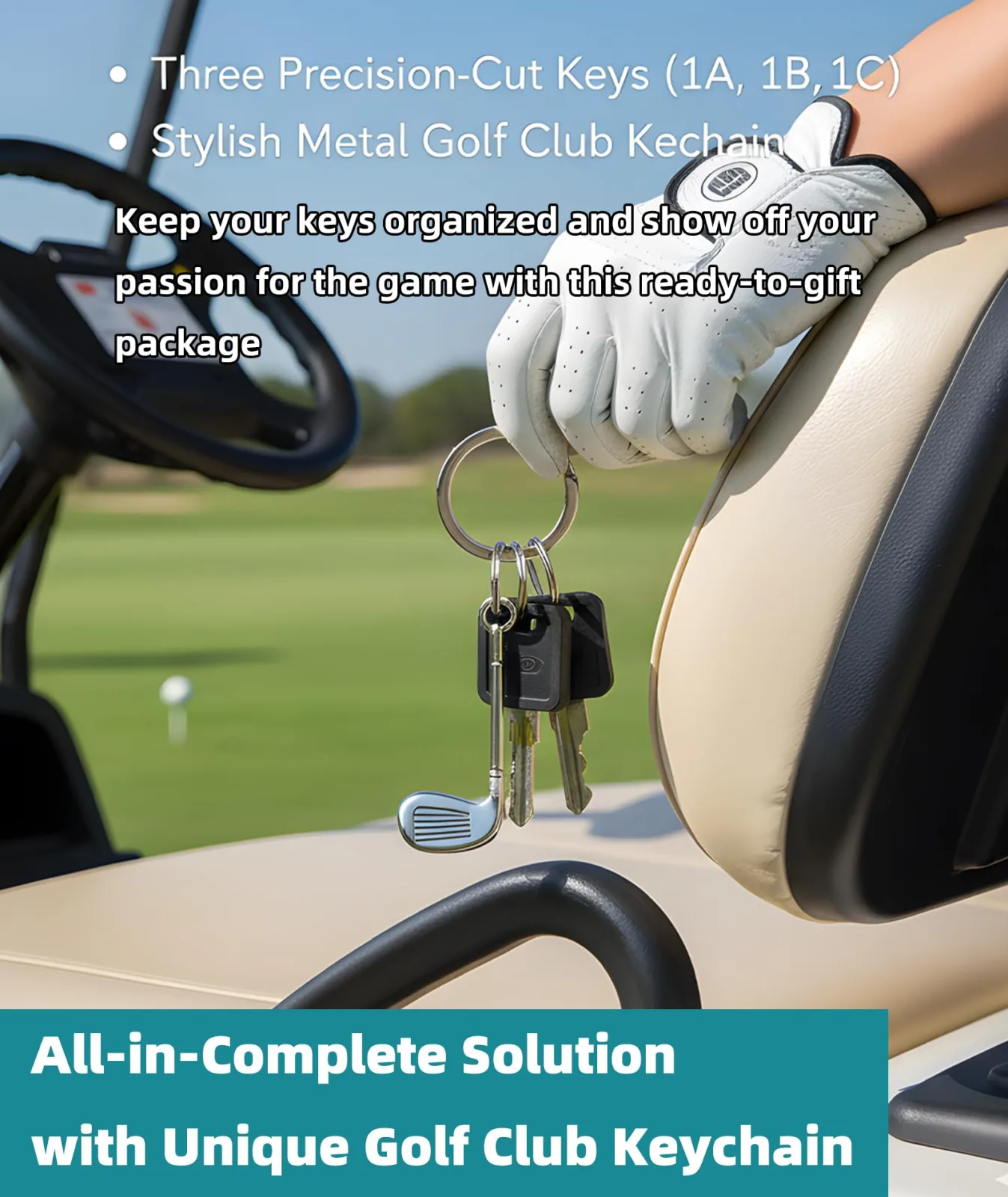 TELSOLARE Club Car Replacement Keys 1A 1B 1C Set image 4