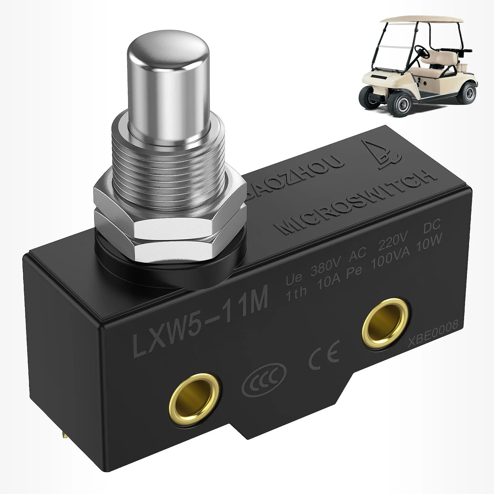 DRIVE UP Brake Light Micro Switch — 3-Terminal Plunger (12374G1 / 13141G1 / 1011439)