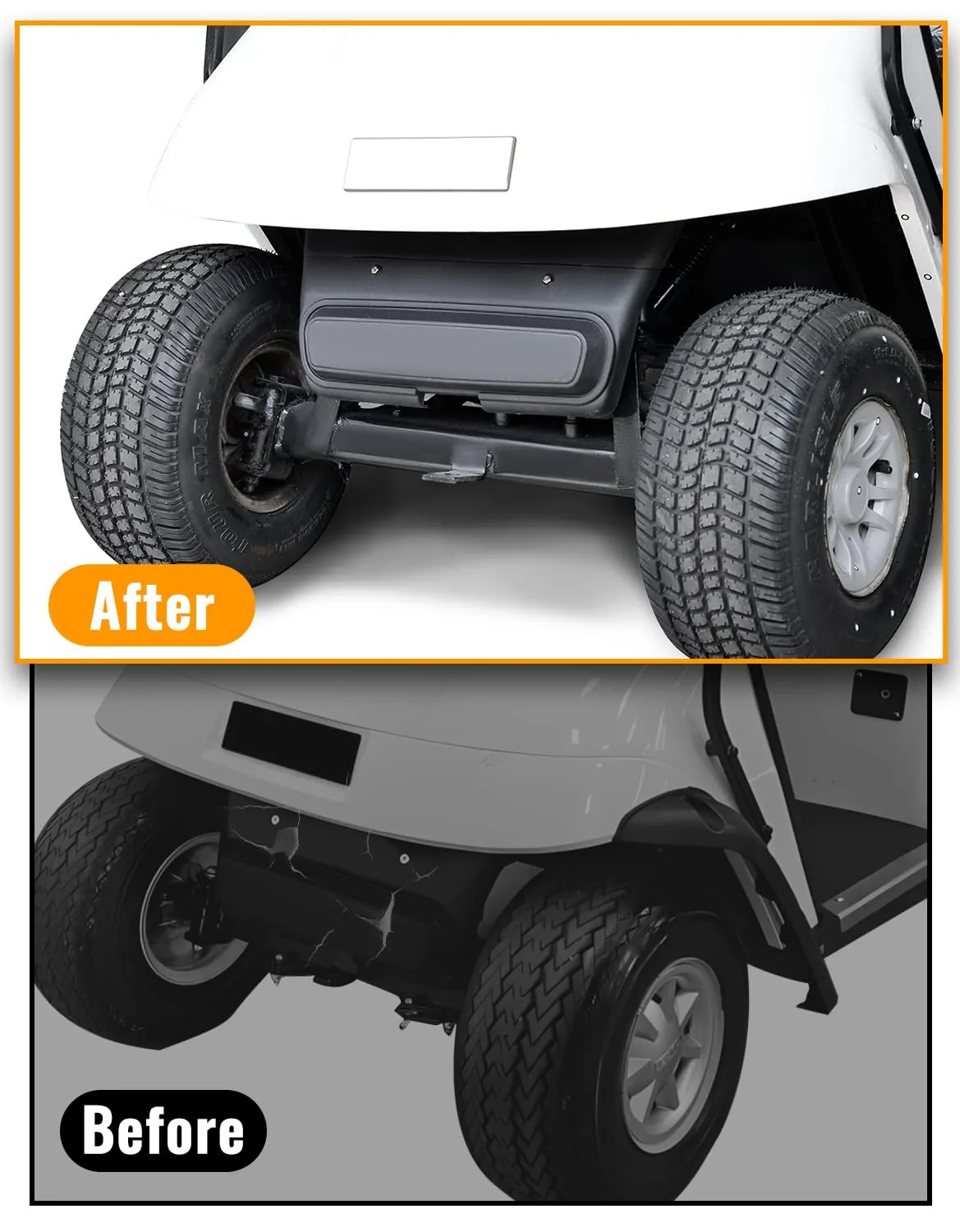 LUXEMOTO Front Shield / Bumper Guard for E-Z-GO TXT — MPN 0231 image 2