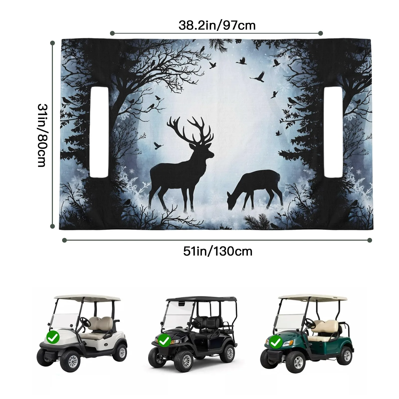 Trosturdspn Golf Cart Seat Cover Towel Blanket 51 x 31 in image 2