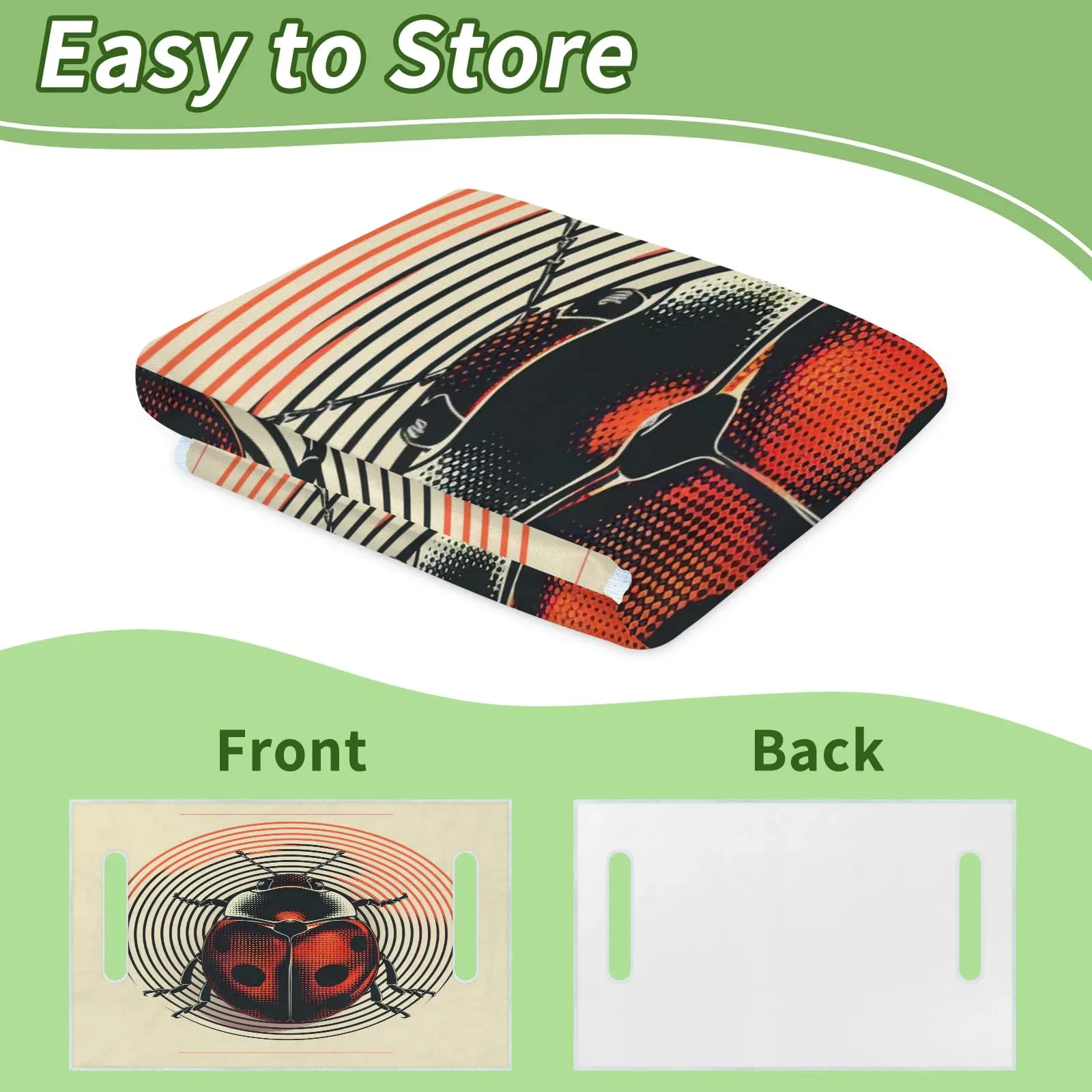 Tiveruda Retro Ladybugs Golf Cart Seat Cover 51 x 31 in image 4