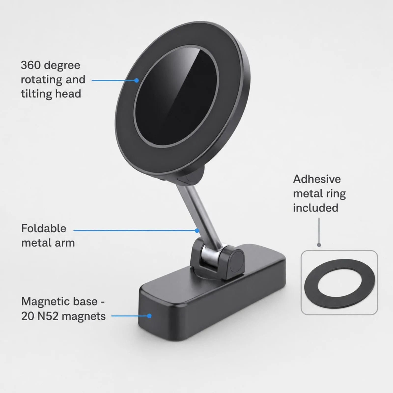 Generic Magnetic Golf Cart Phone Mount GCPH-M20 image 3