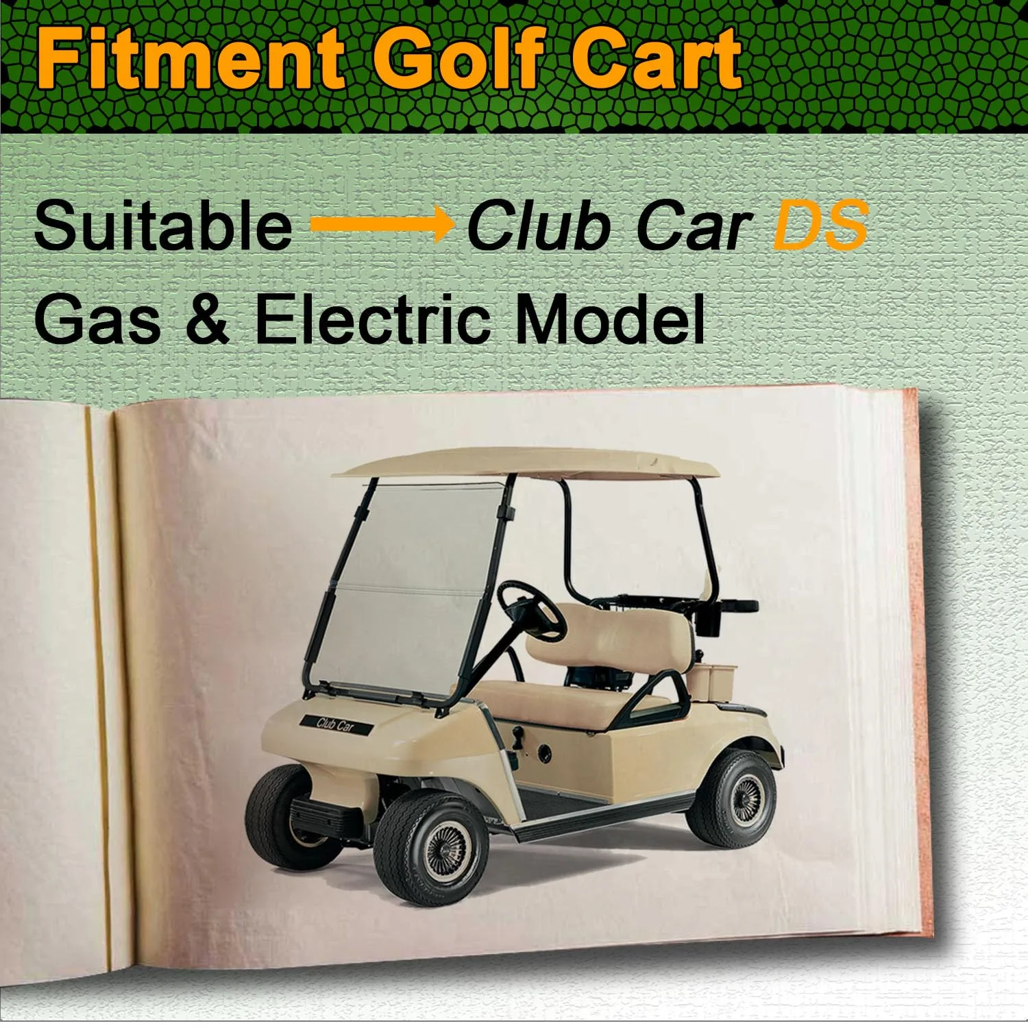 LY 5KYSON Front Emblem for Club Car DS Golf Cart image 2