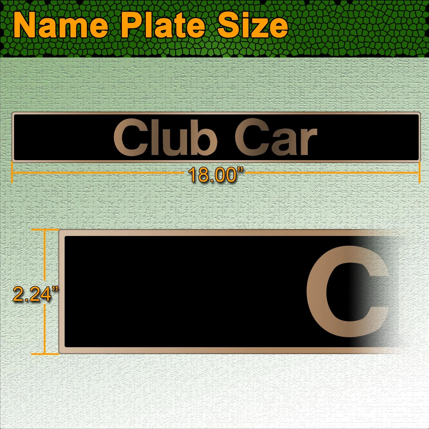 LY 5KYSON Front Emblem for Club Car DS Golf Cart image 3