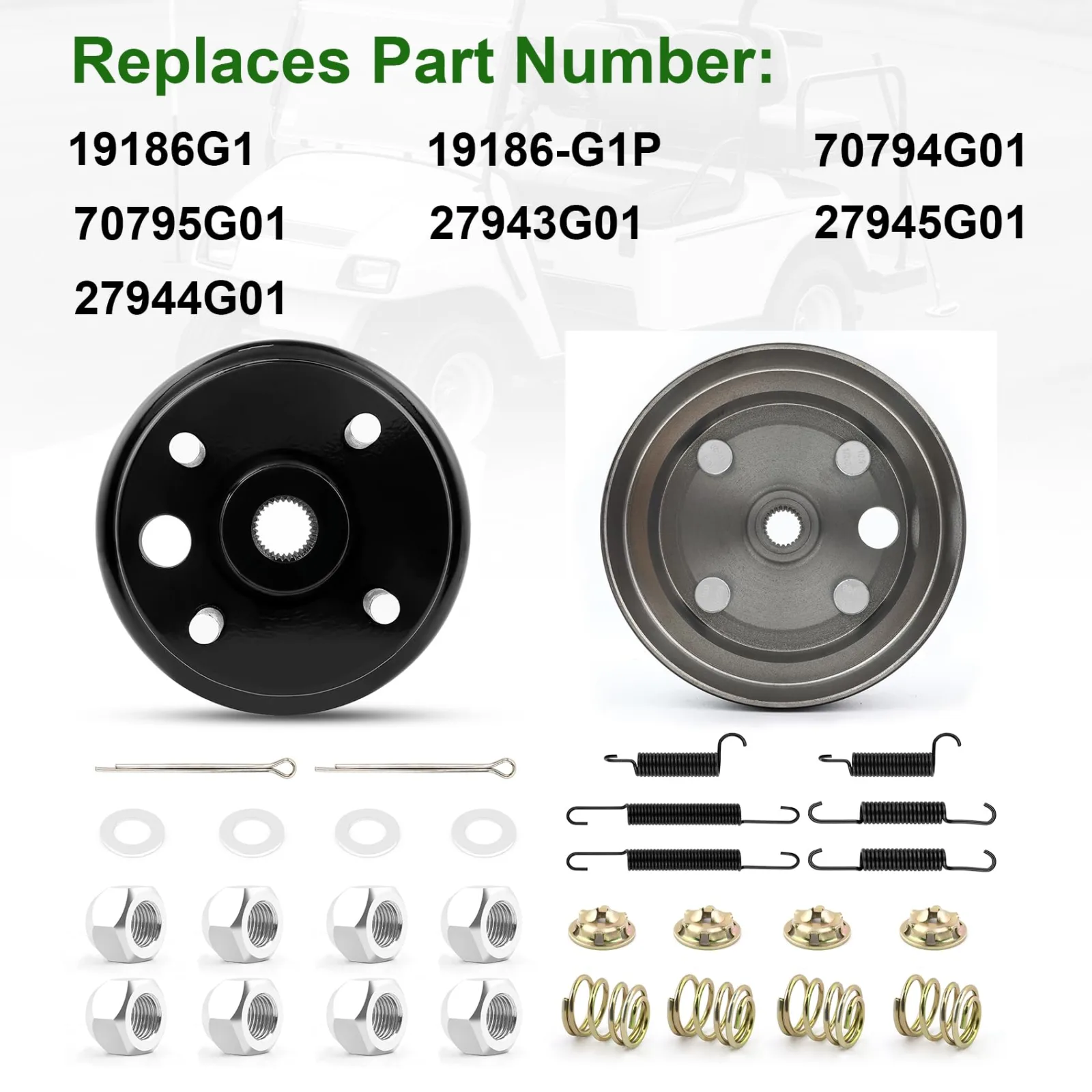 Neivilu Brake Drum and Shoe Kit for E-Z-GO TXT PDS image 4
