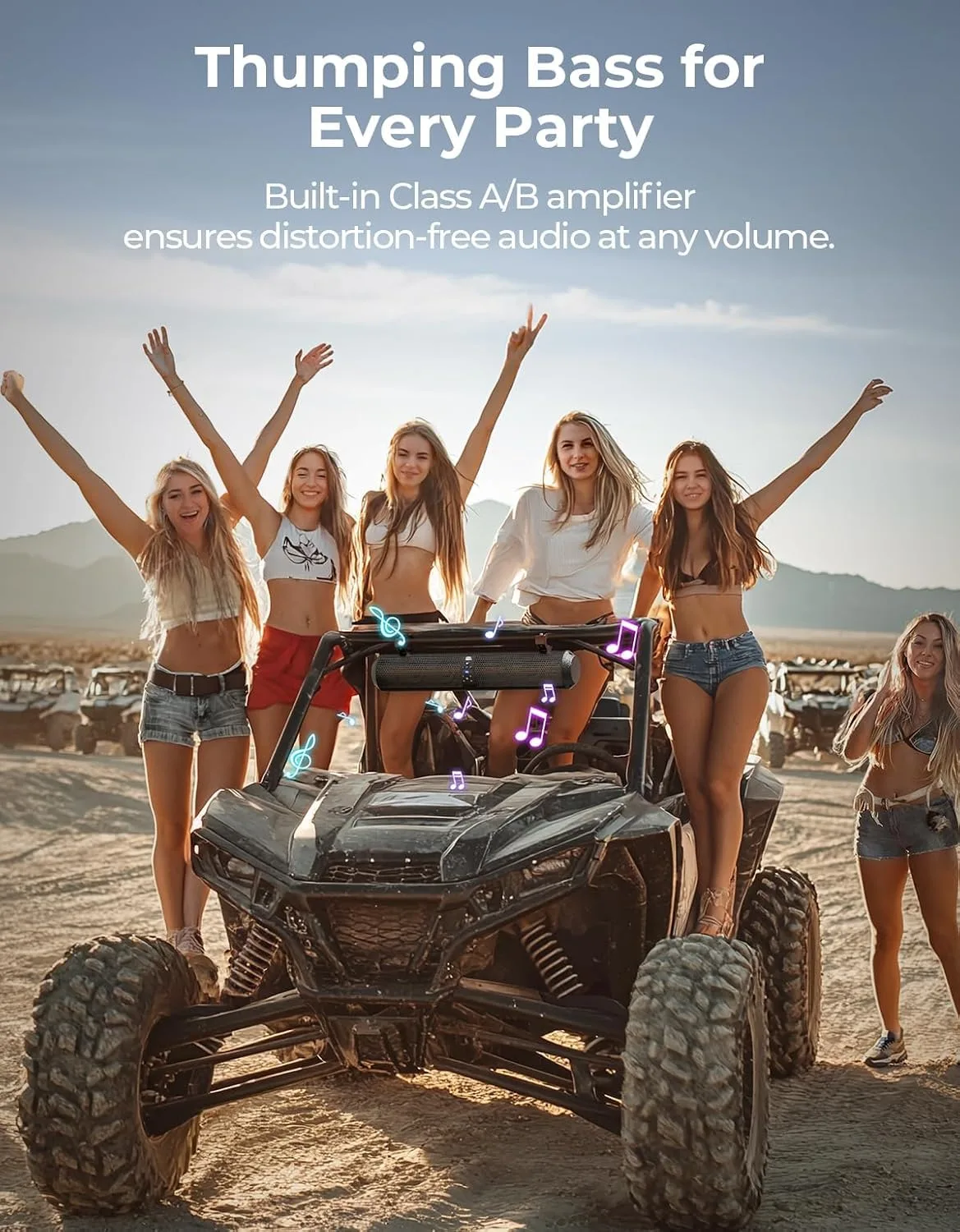 KEMIMOTO 28-Inch UTV Sound Bar KM3B0117-03009-BK-M image 4