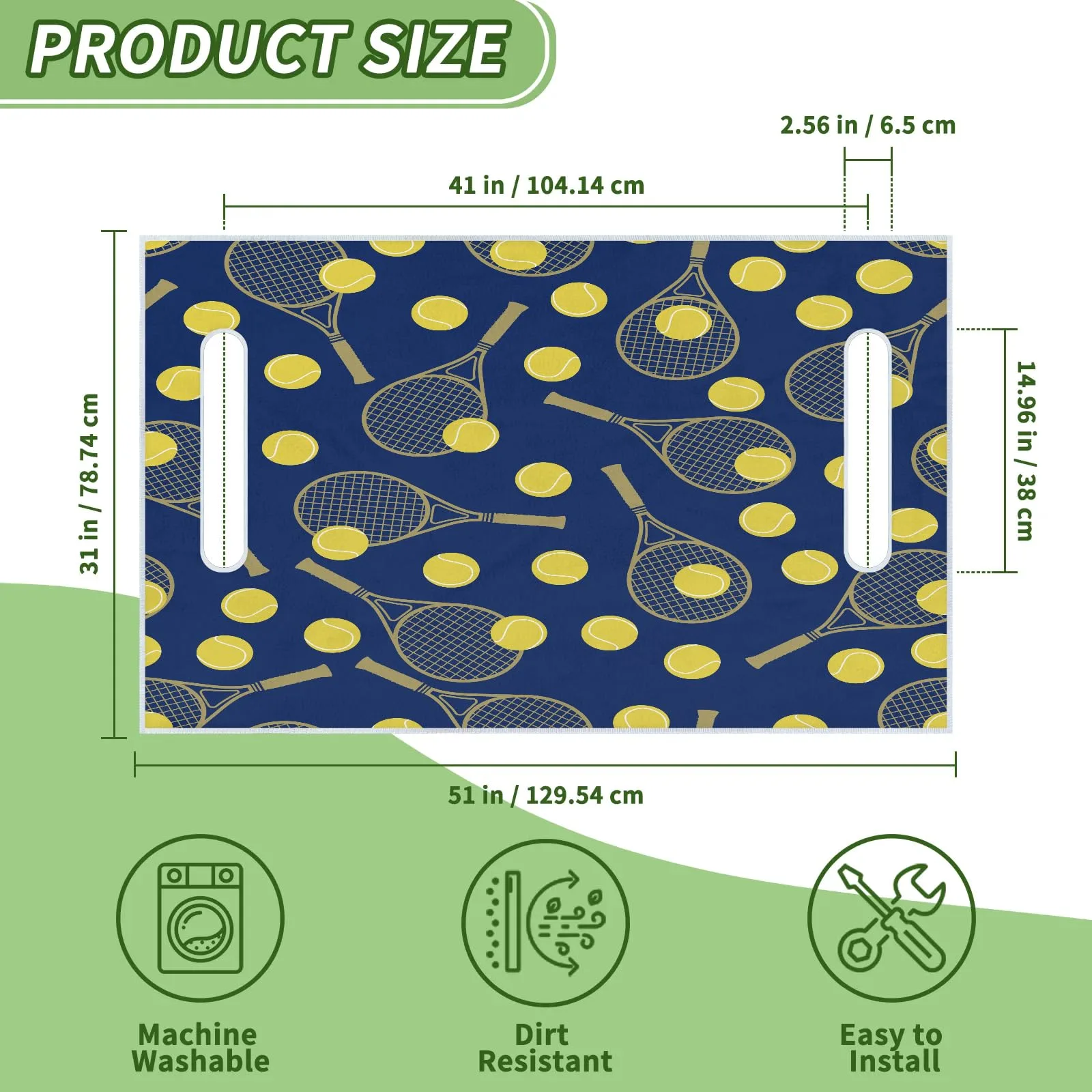 Tiveruda Golf Cart Seat Cover for Double Seats, 51 x 31 in image 2