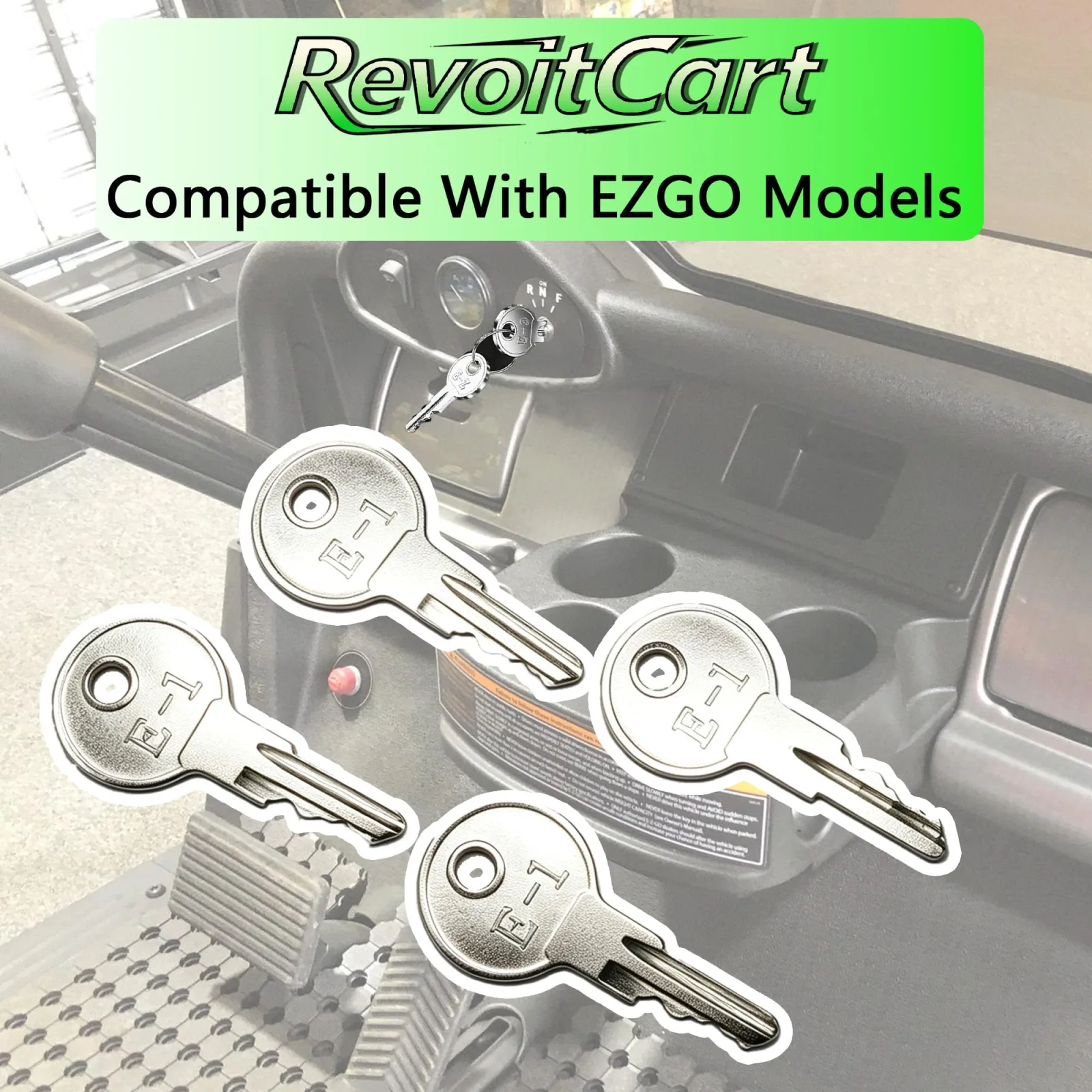 RevoitCart E-Z-GO Golf Cart Ignition Keys, 4-Pack image 4