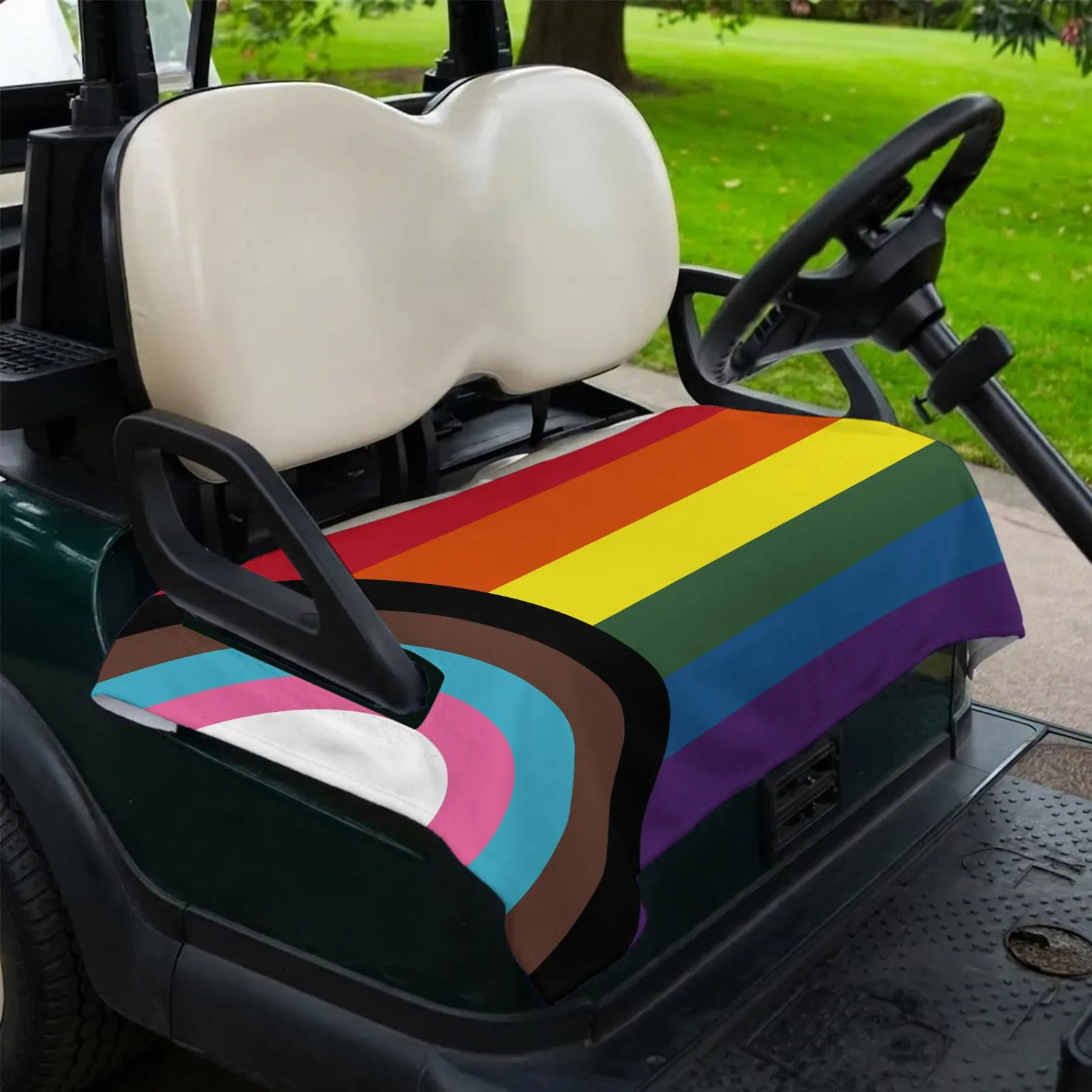 DecorLovee 51" x 31" Microfiber Golf Cart Seat Cover Towel - Orange image 2