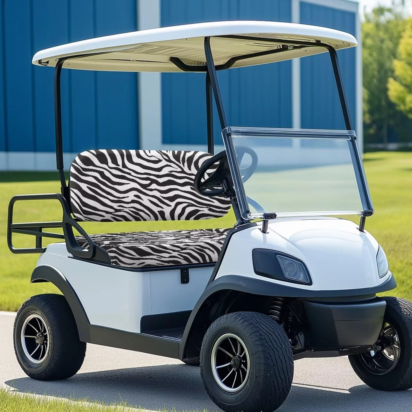 Quidrwyo Zebra Stripe Golf Cart Seat Covers for Club Car image 3