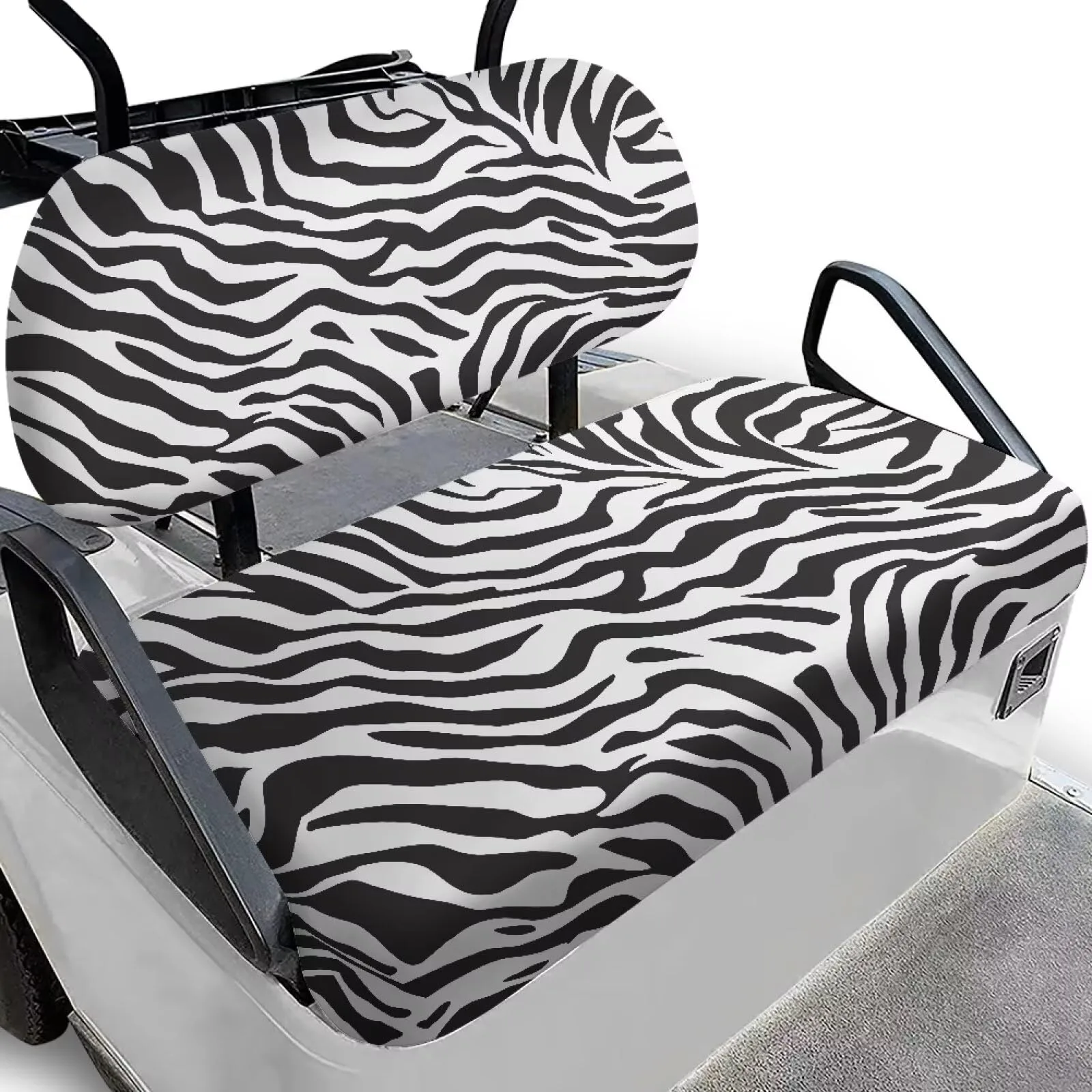 Quidrwyo Zebra Stripe Golf Cart Seat Covers for Club Car