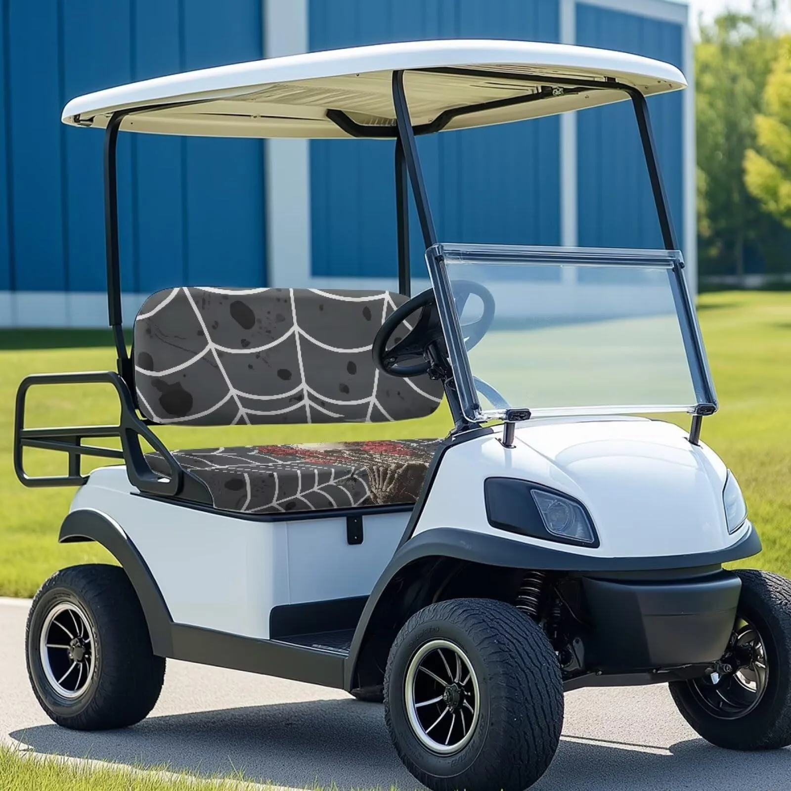 Quidrwyo Rose Skeleton Golf Cart Seat Cover Set image 3