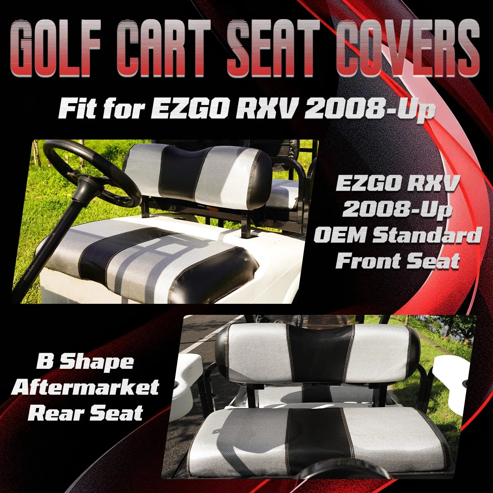 SAMXOMAP Cooling Seat Covers for E-Z-GO RXV 2008+ image 2