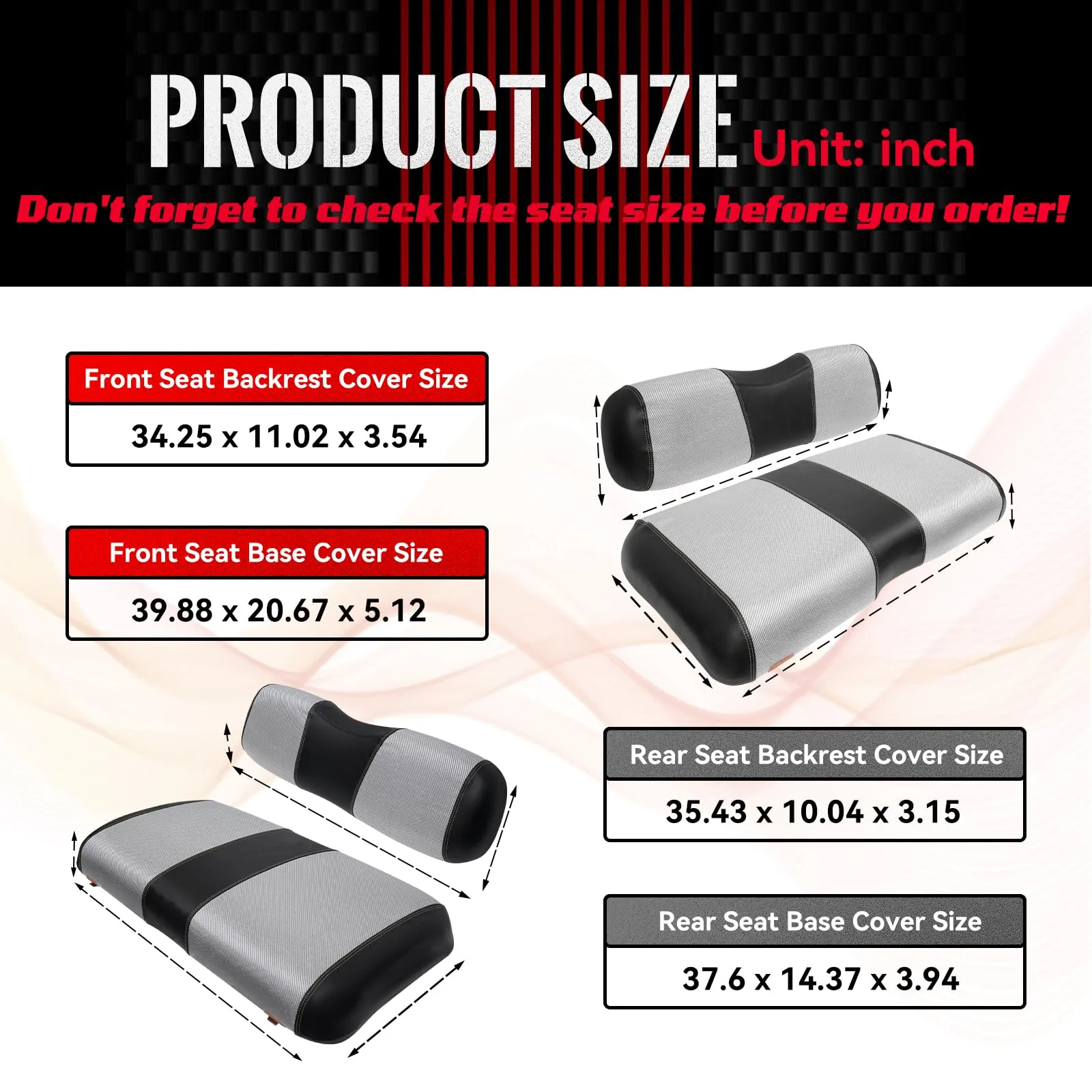 SAMXOMAP Cooling Seat Covers for E-Z-GO RXV 2008+ image 3