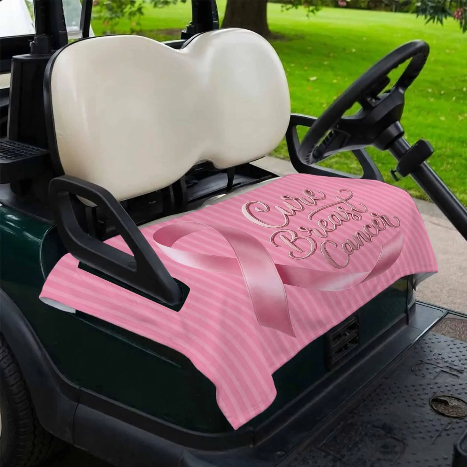 Trosturdspn Pink Golf Cart Seat Cover, 51 x 31 in