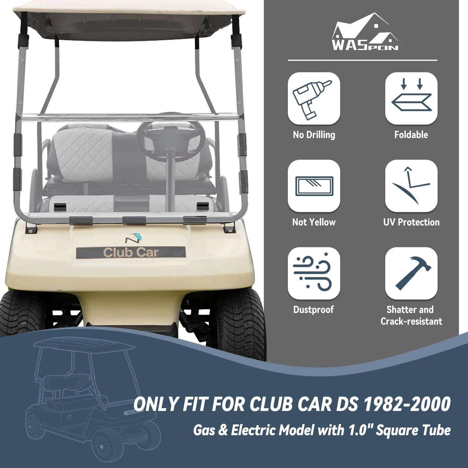 SHUNCHENXIANG Windshield for Club Car DS 1982-2000 image 3