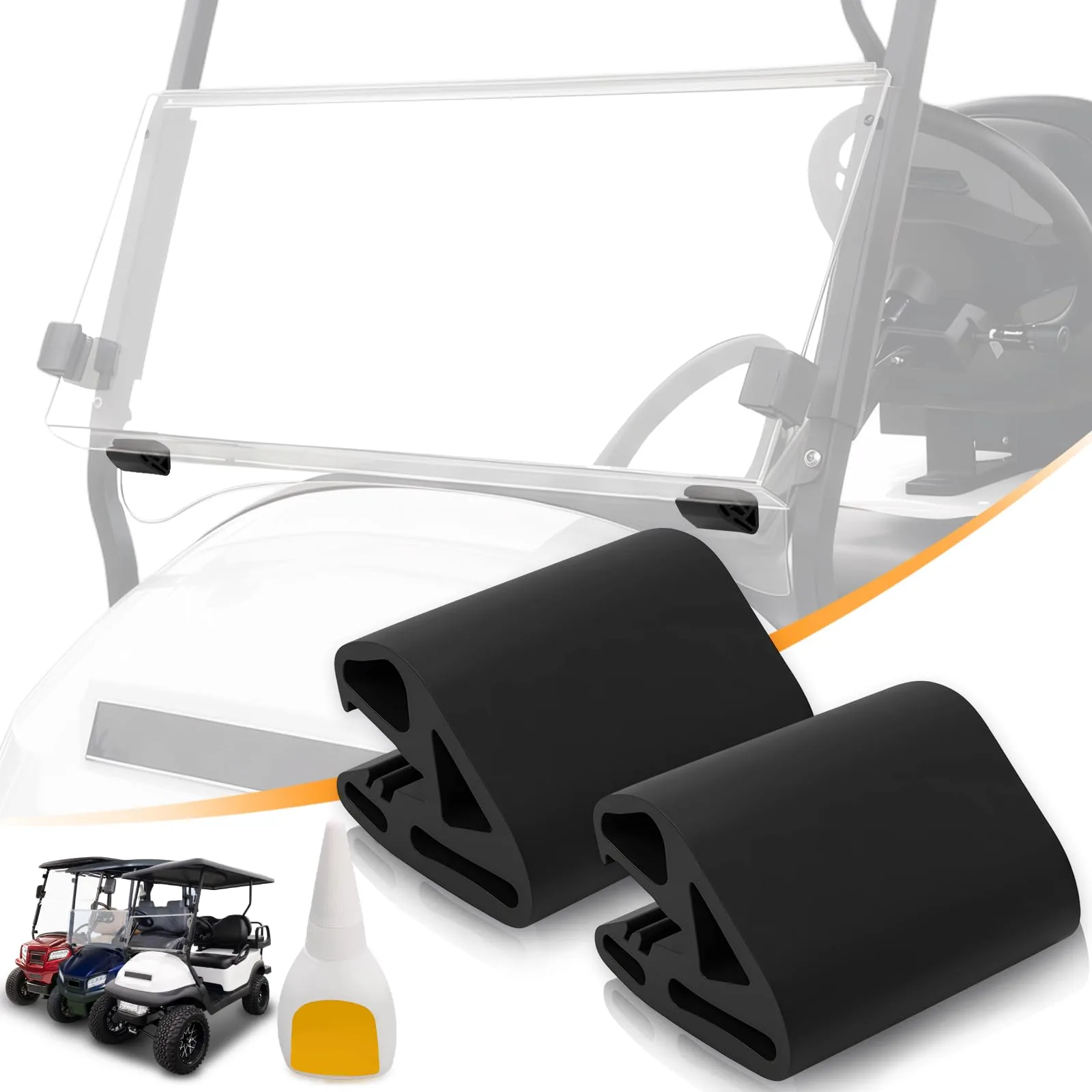RIZINKART Windshield Bottom Clips for Club Car Precedent, Tempo & Onward