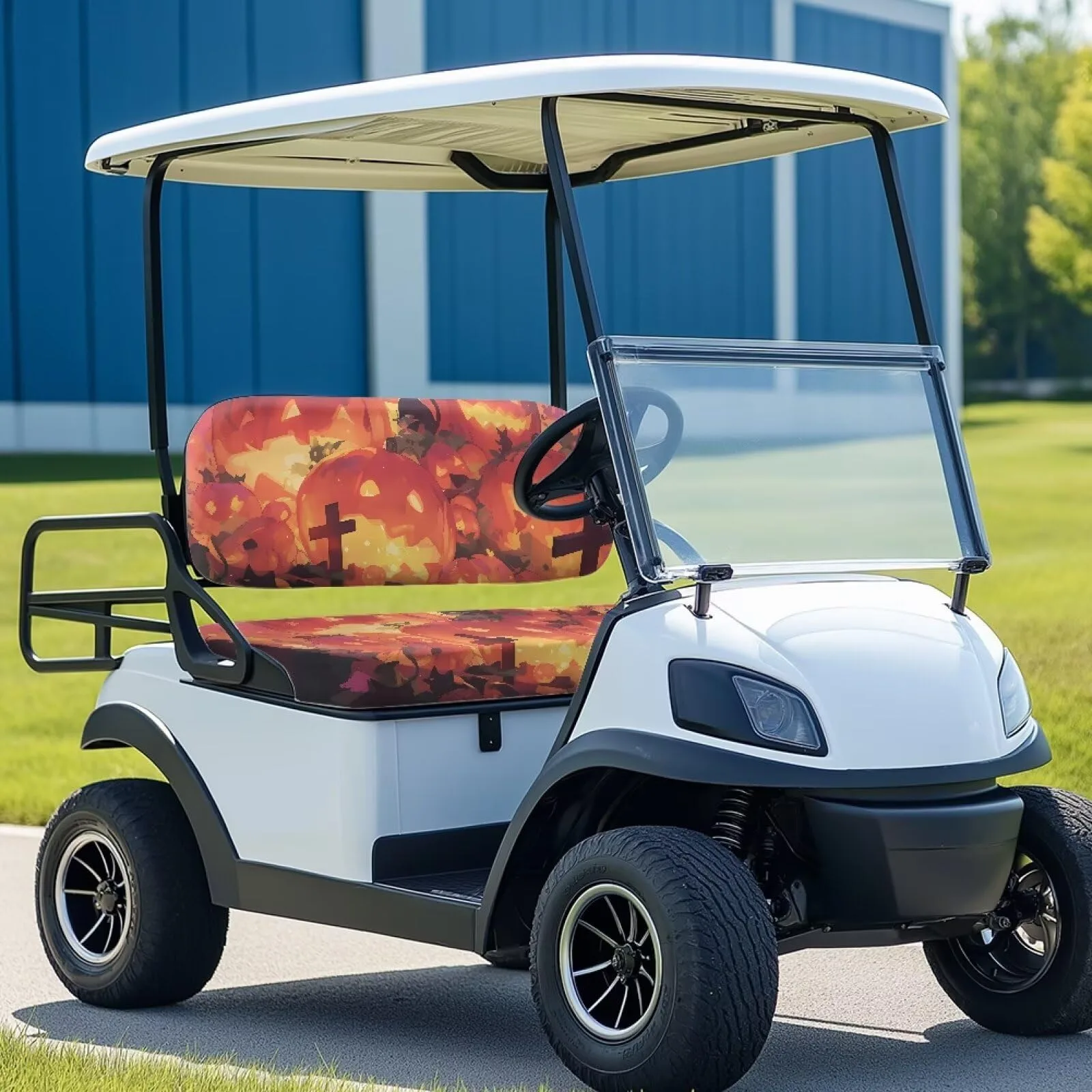 Quidrwyo Pumpkin Golf Cart Seat Covers for Club Car image 3