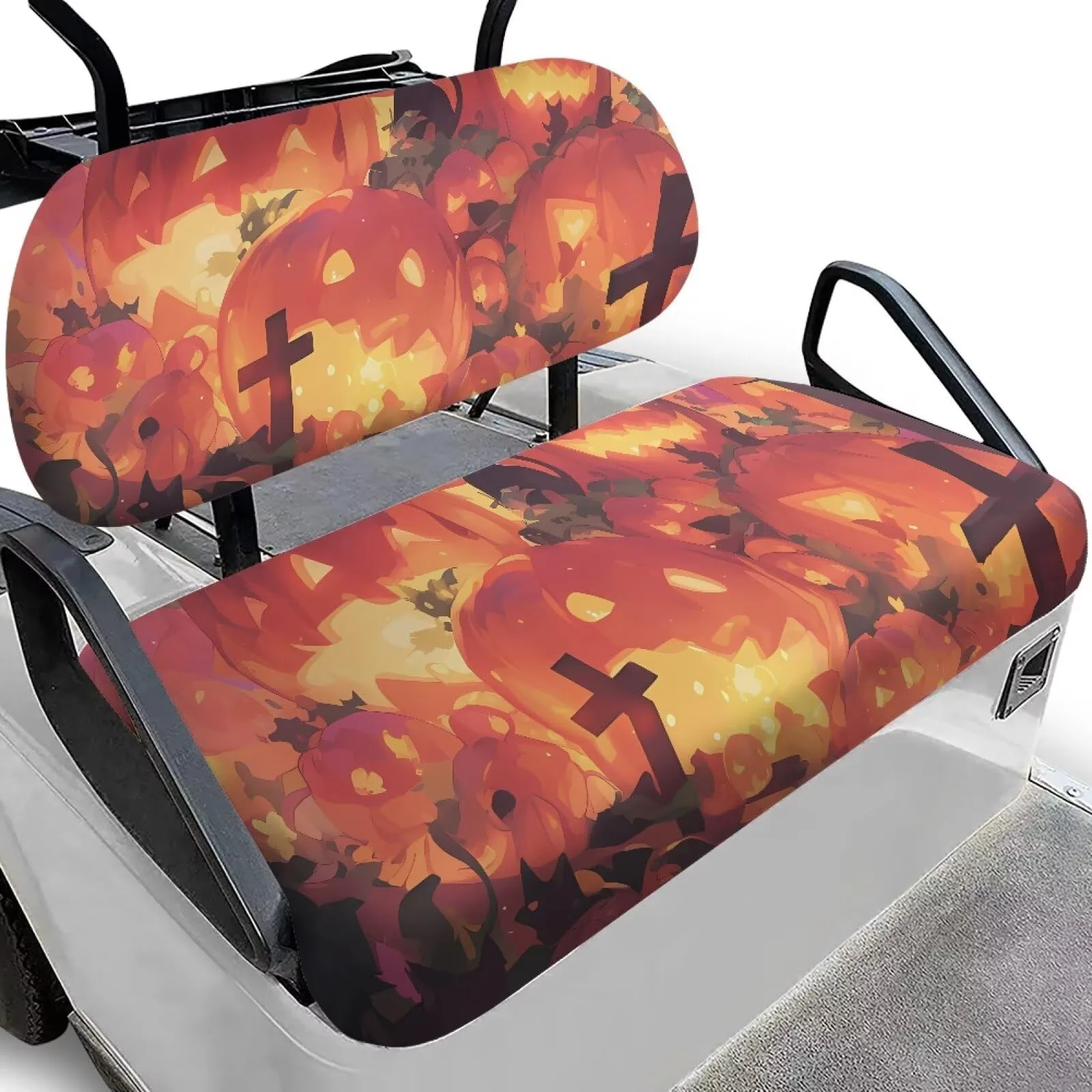 Quidrwyo Pumpkin Golf Cart Seat Covers for Club Car
